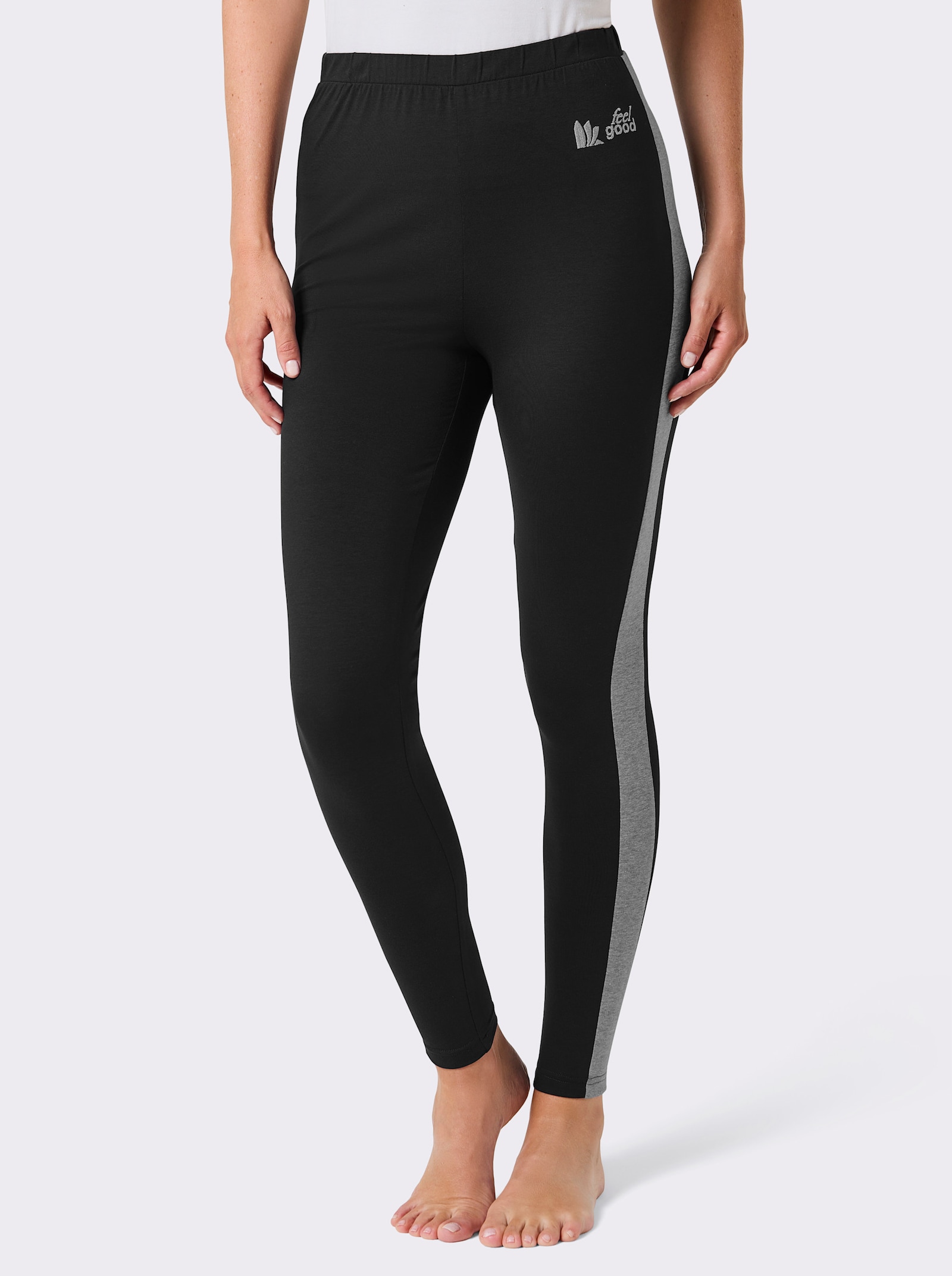 feel good Leggings - schwarz-steingrau