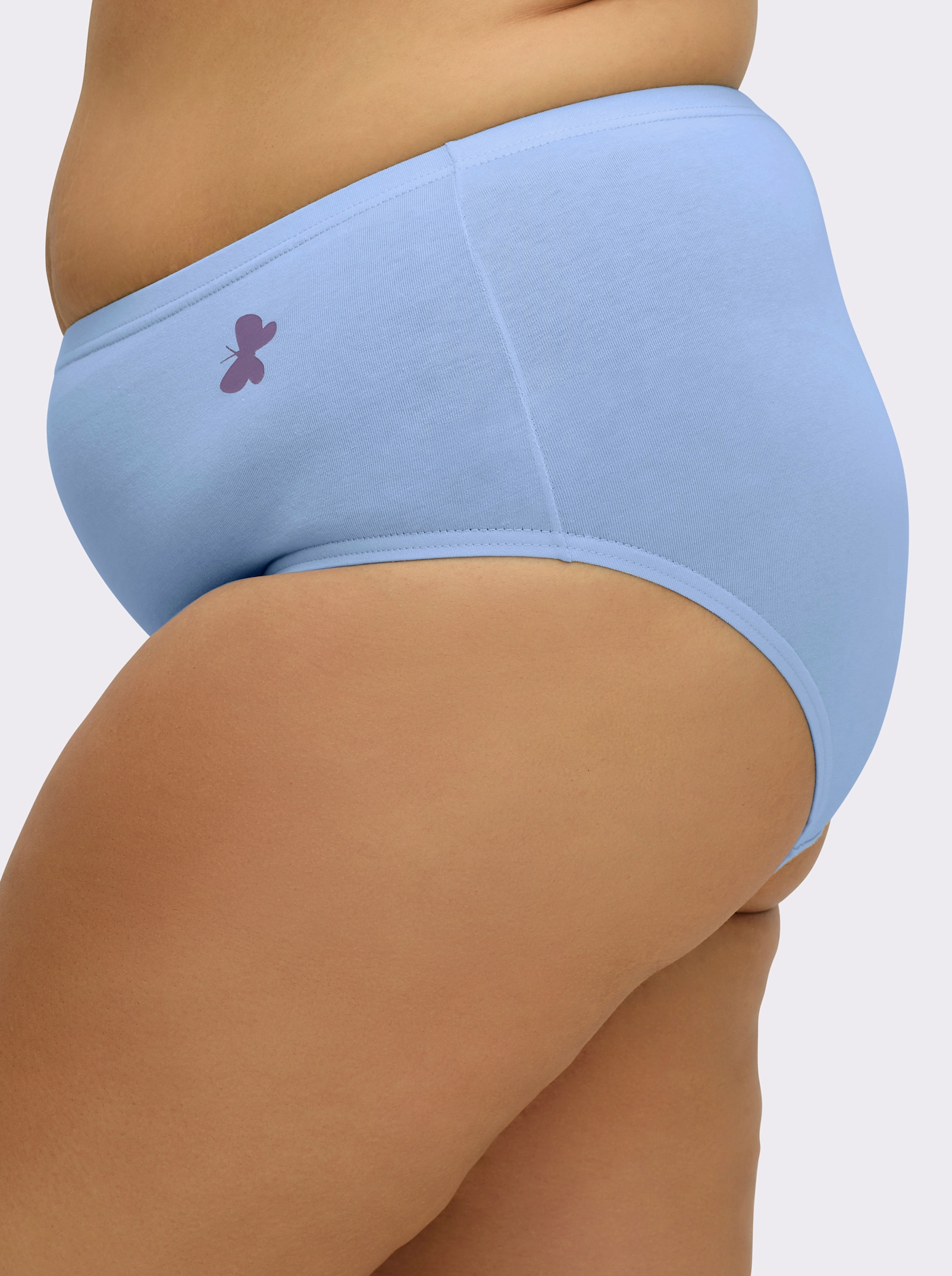 wäschepur Slip mit Schmetterlings-Motiv - rosé + bleu + mint