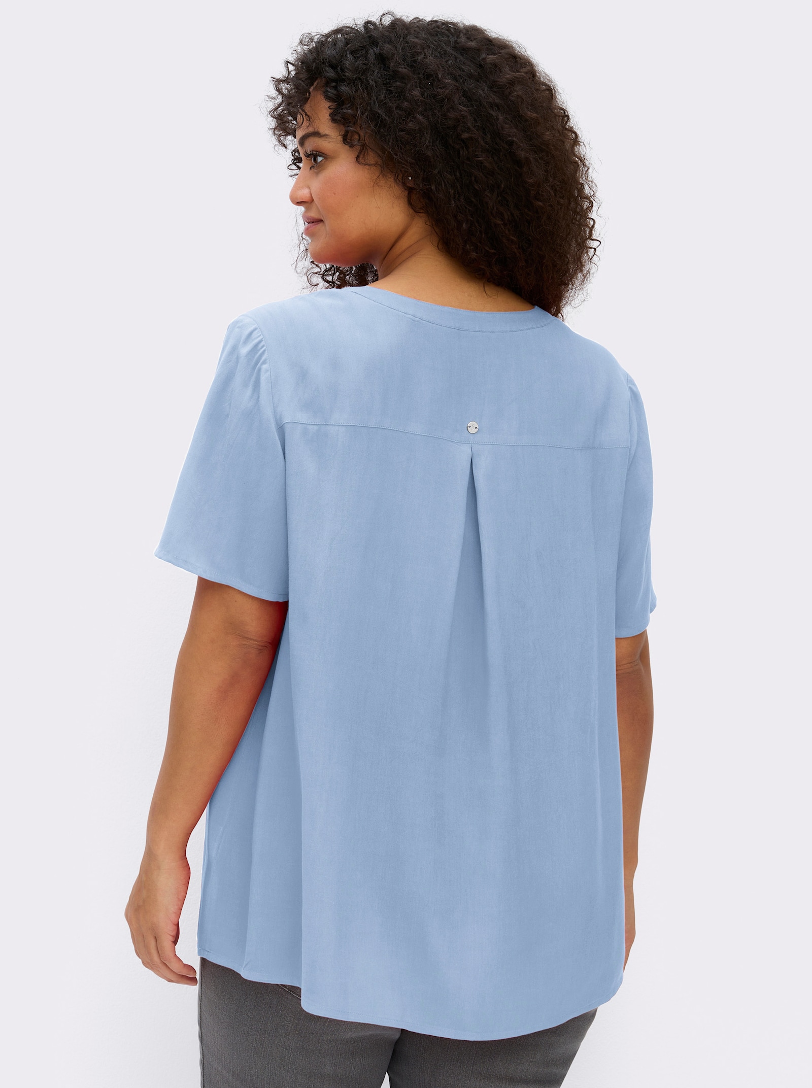 sheego Tunika mit Spitze - eisblau