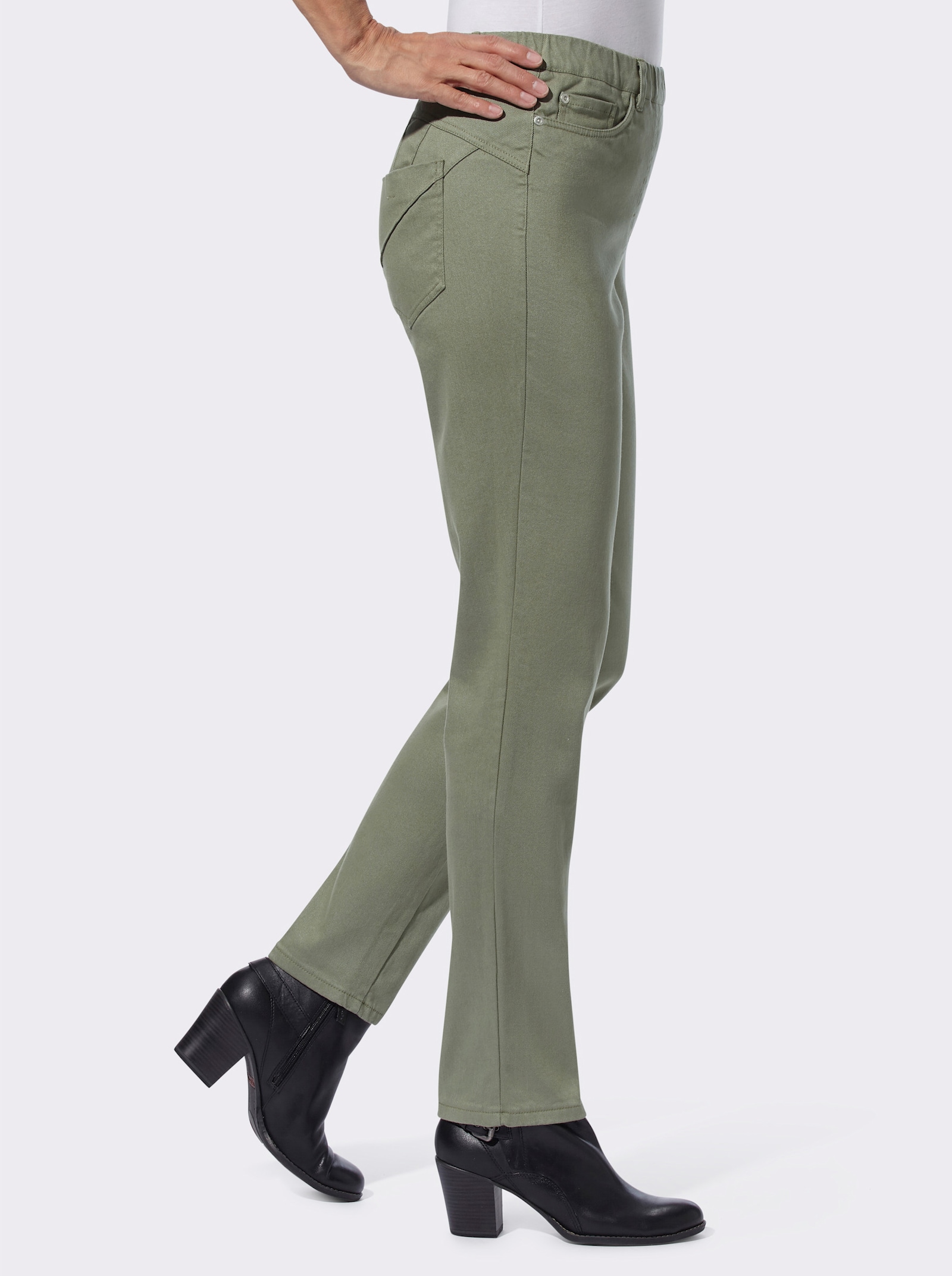 Jeans in Twill-Qualität - khaki