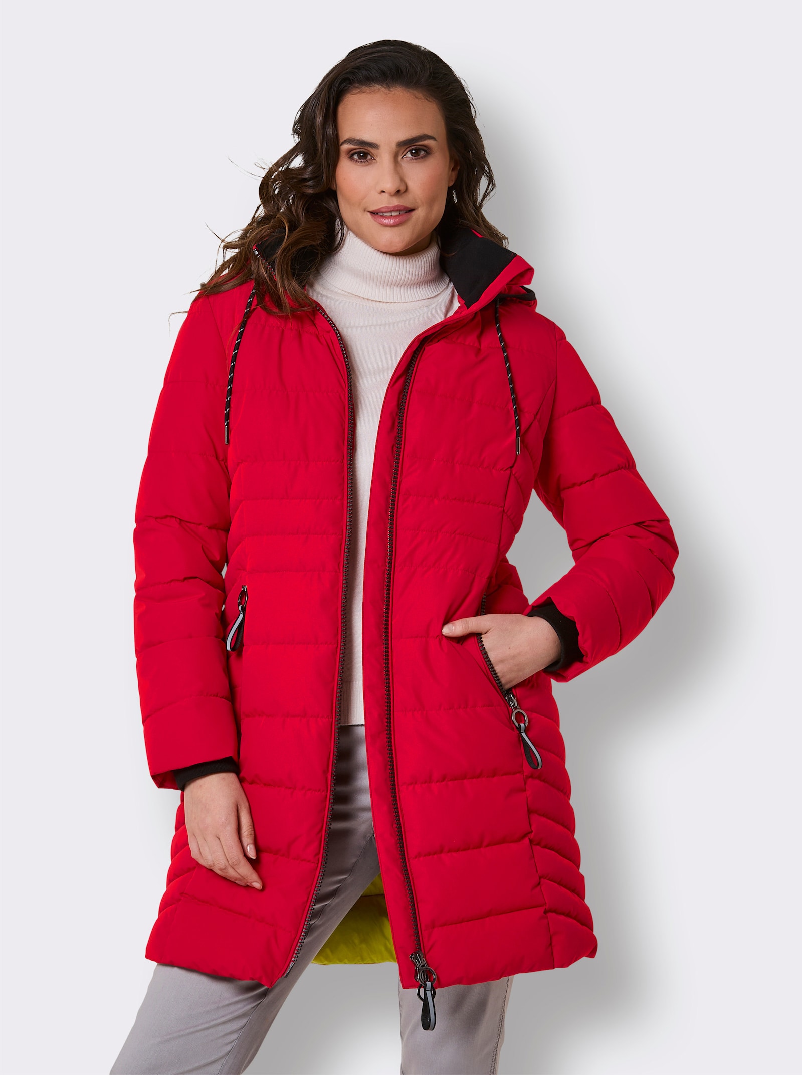 Manisa Regenmantel mit Reflektor-Details - rot