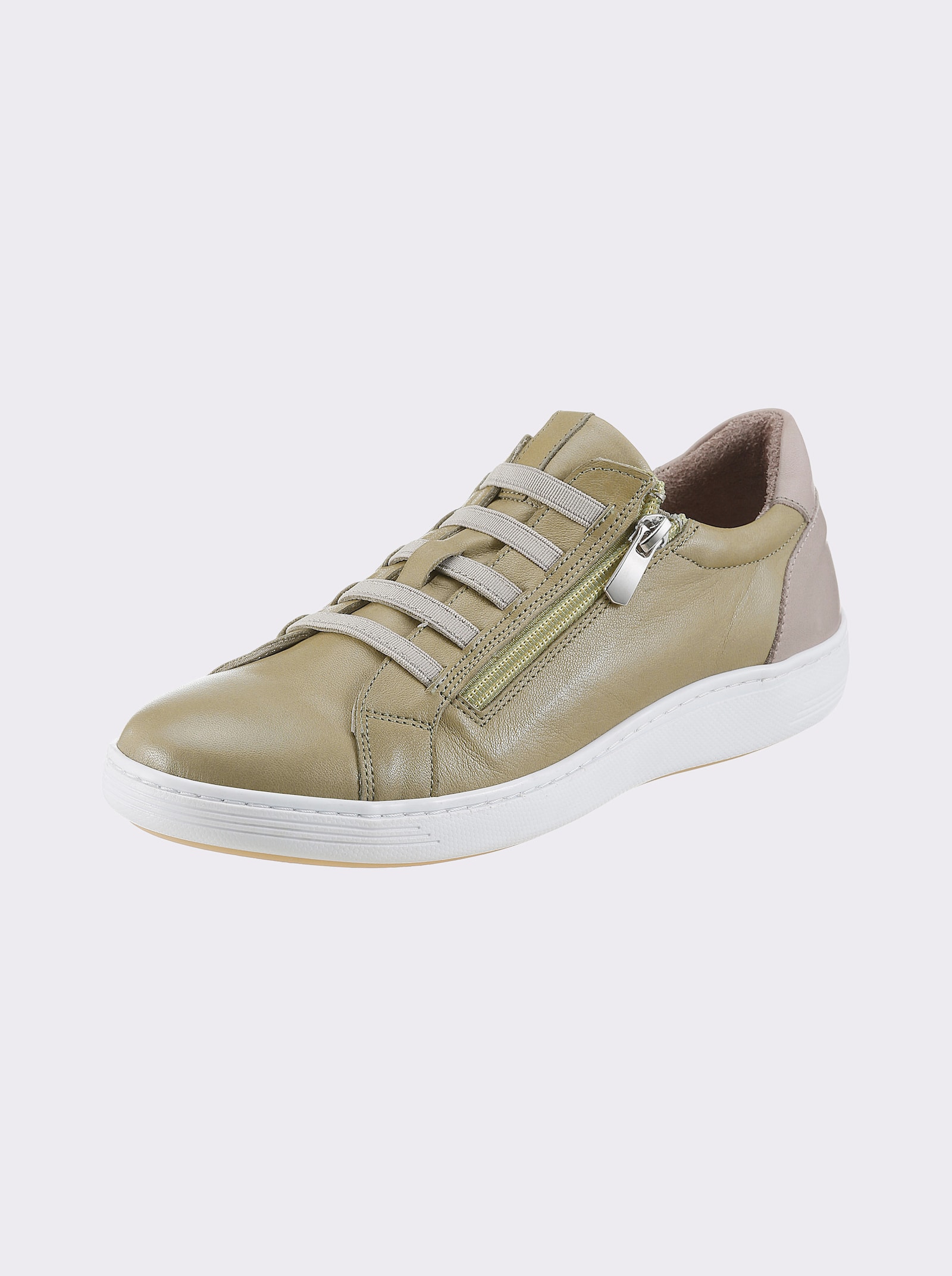 Andrea Conti Sneaker mit Zipper - pistazie