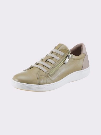 Andrea Conti Sneaker mit Zipper - pistazie