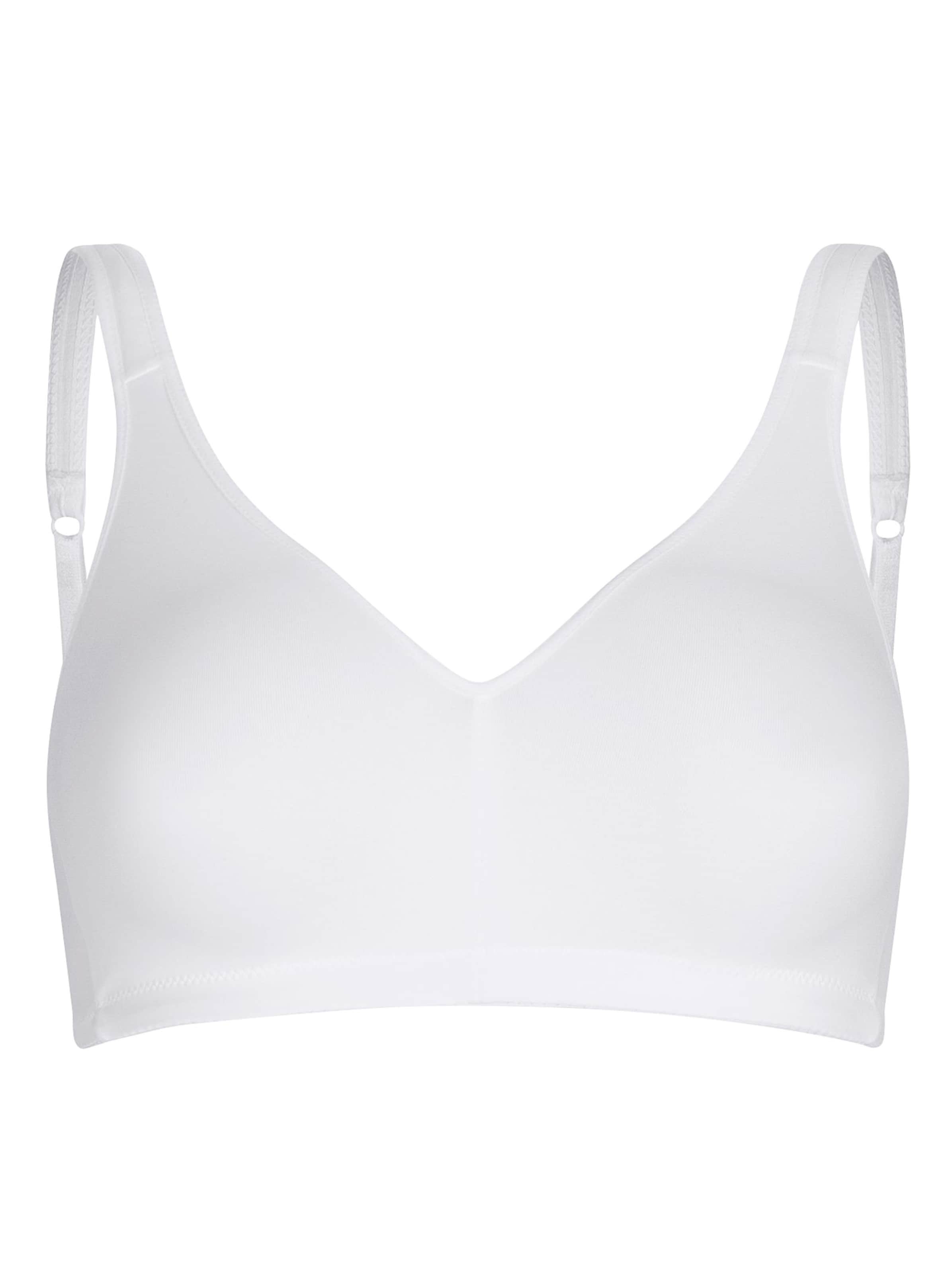 Naturana BH ohne Bügel - weiß + puder