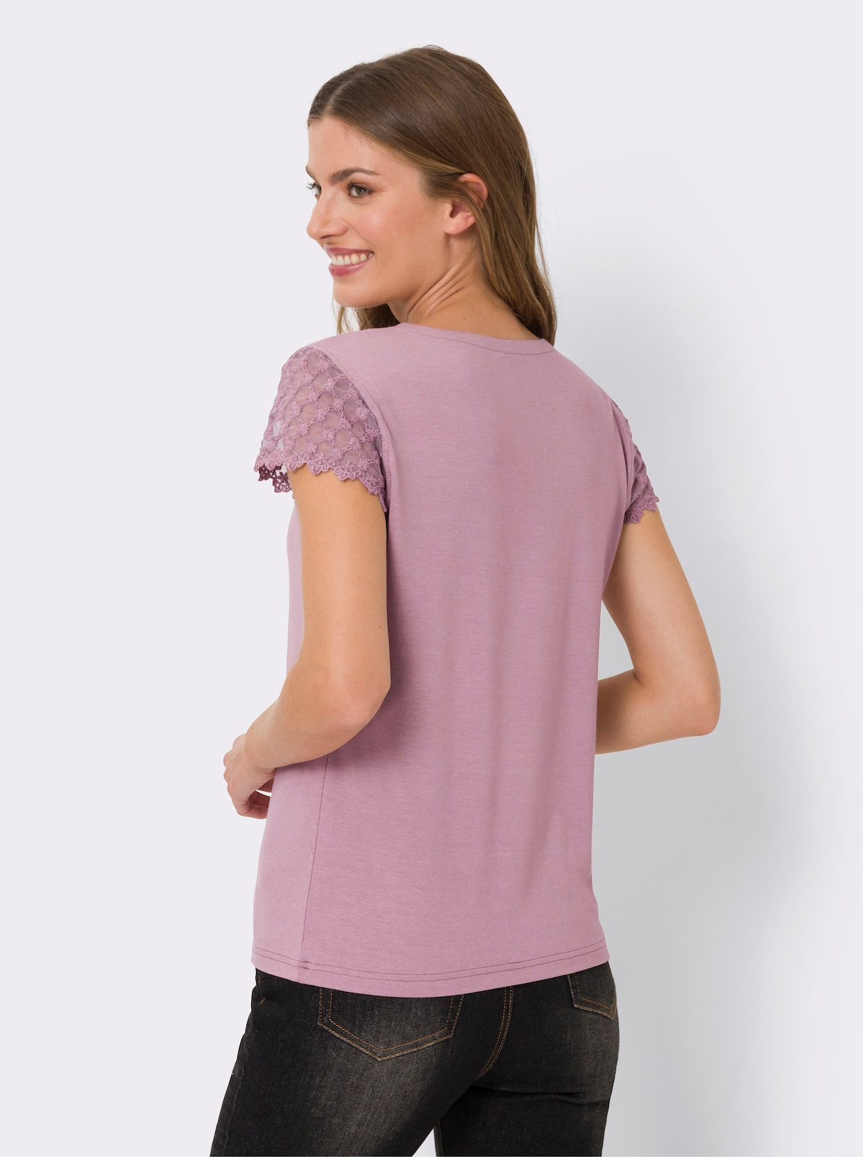 heine Shirt met korte mouwen - mauve