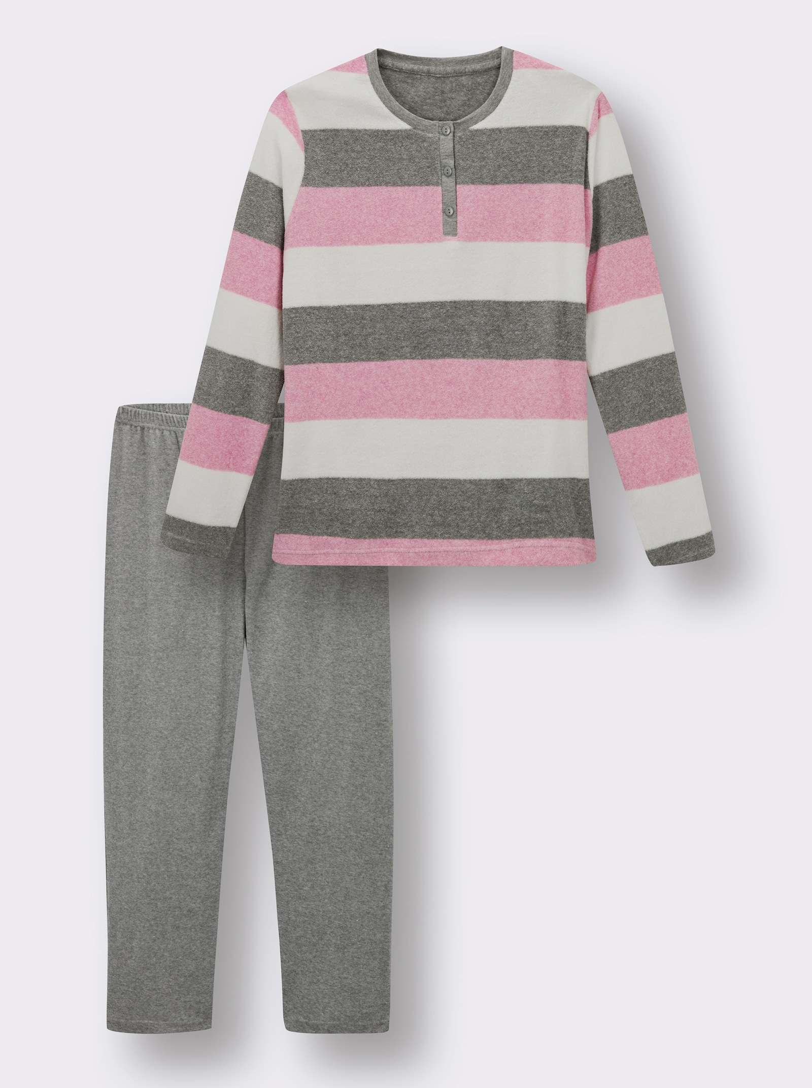 Normann Schlafanzug - rosé-grau-meliert