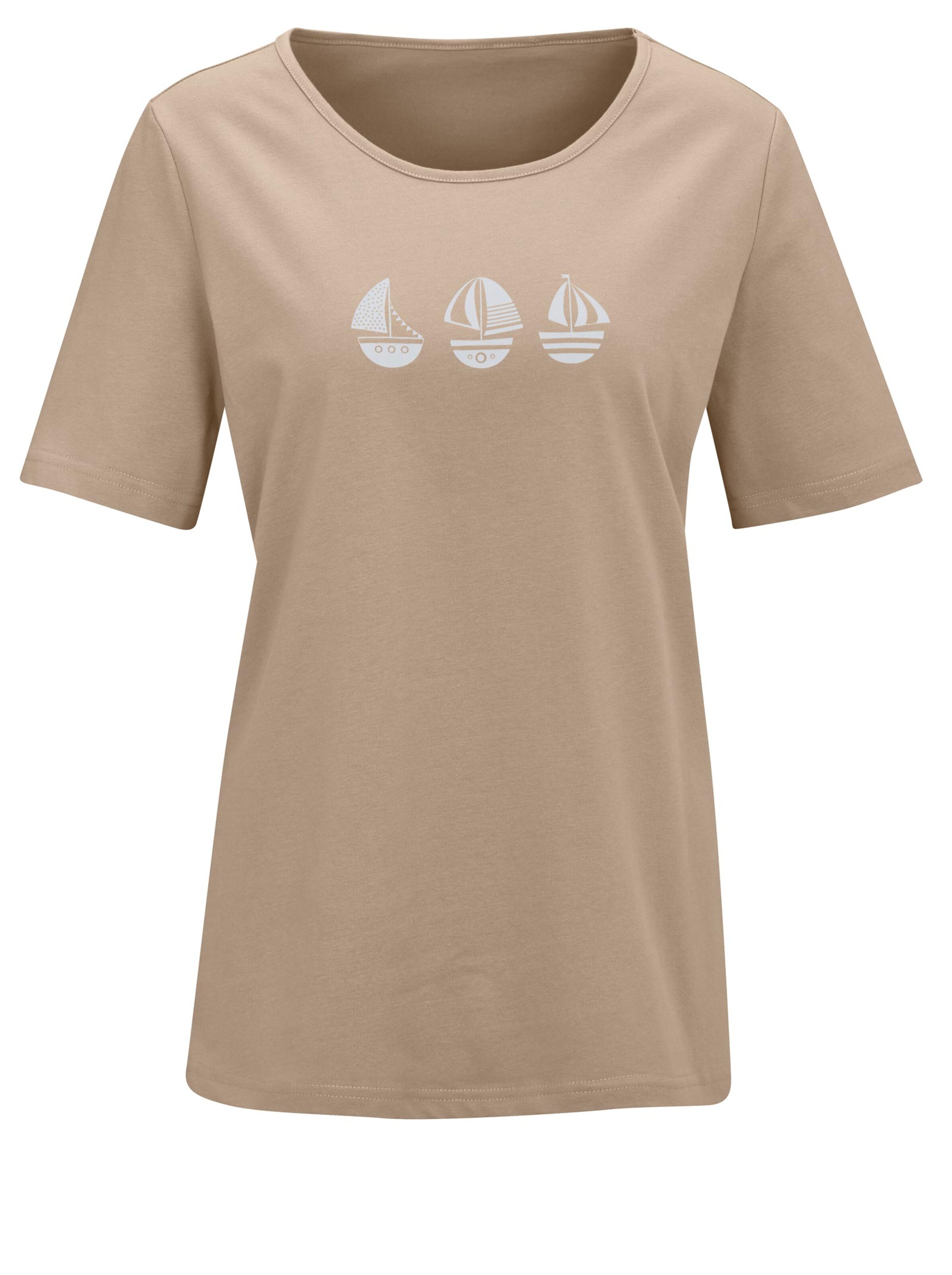 Shirt - beige-bedruckt