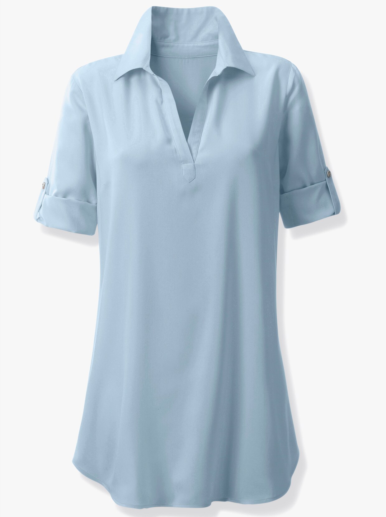 Longbluse - hellblau