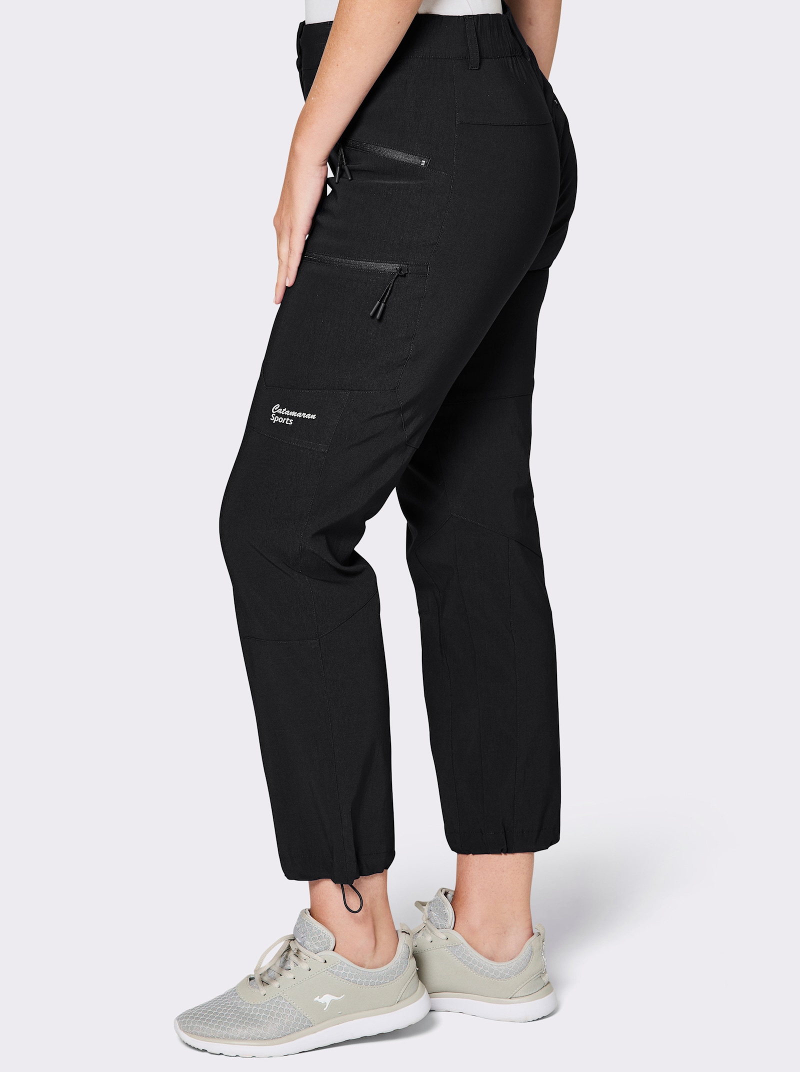 Catamaran Sports Trekkinghose mit weitenregulierbarem Saum - schwarz