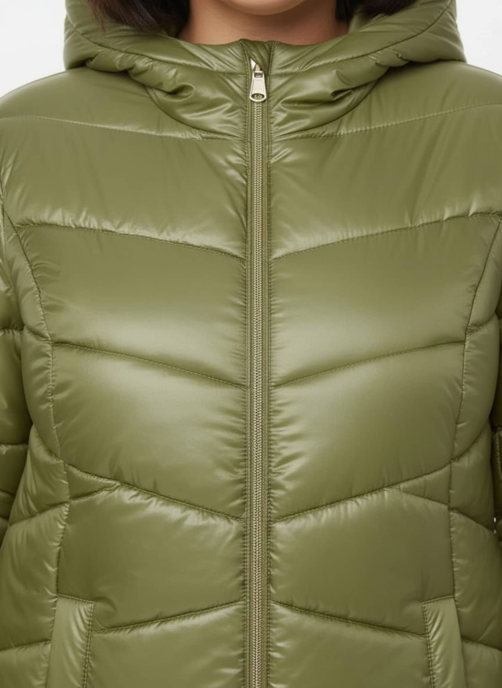 Longjacke mit Steppmuster - schilf