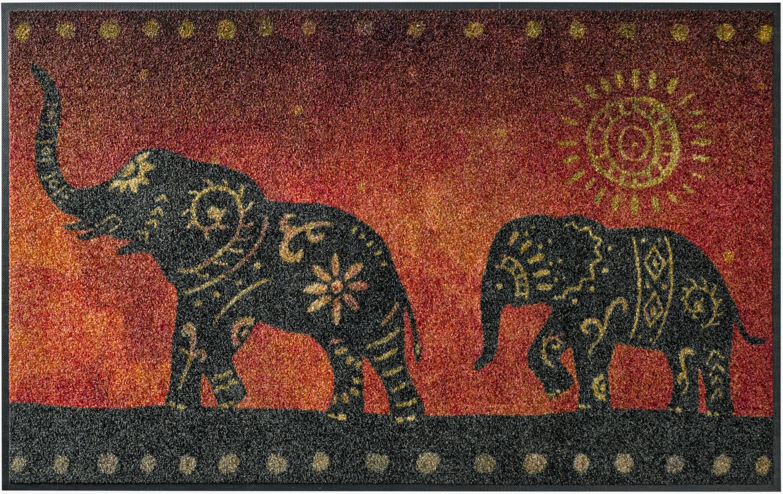 wash+dry by Kleen-Tex Voetmat - oranje/bruin