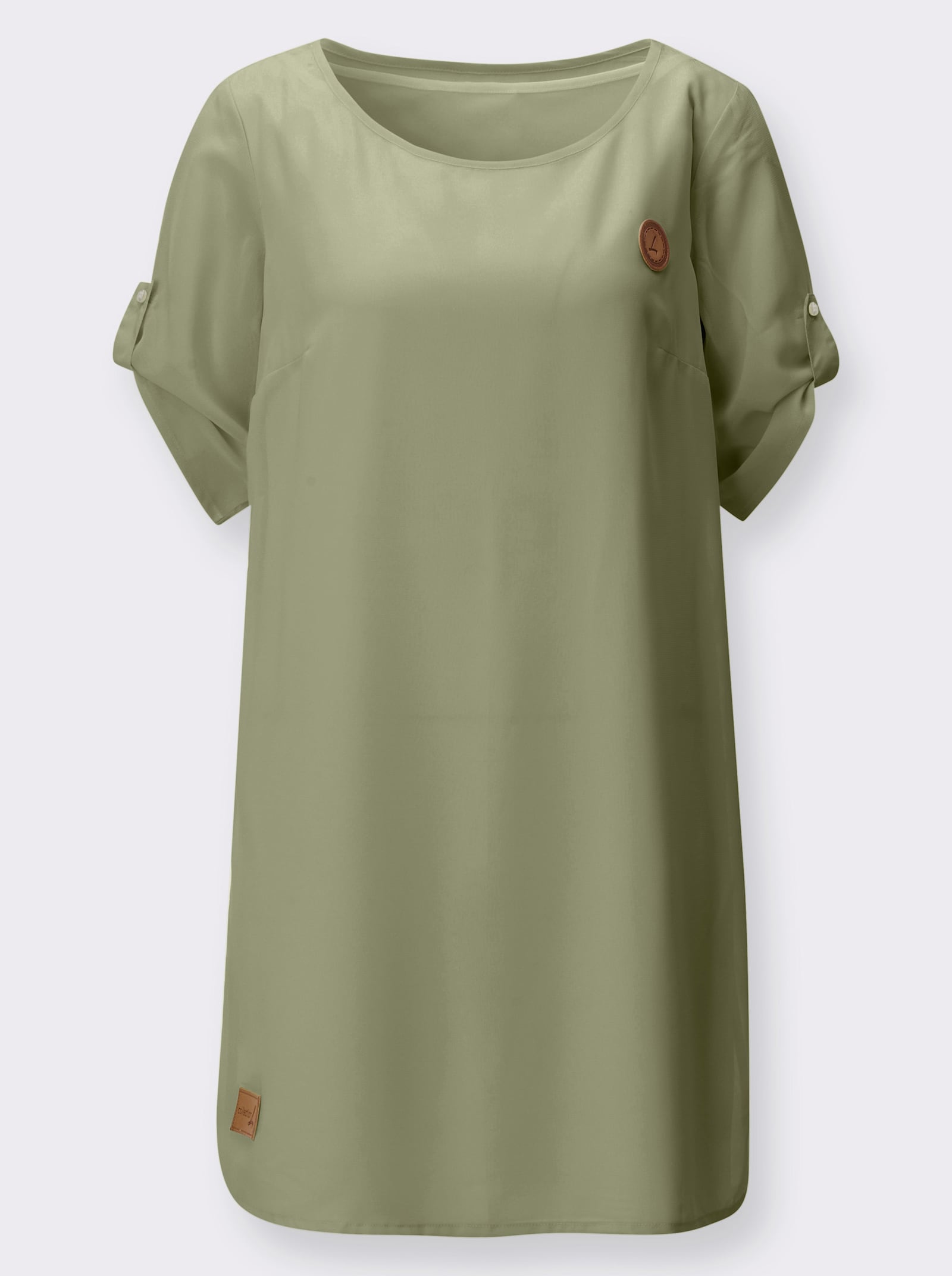 Webkleid in pflegeleichter Qualität - khaki-ecru