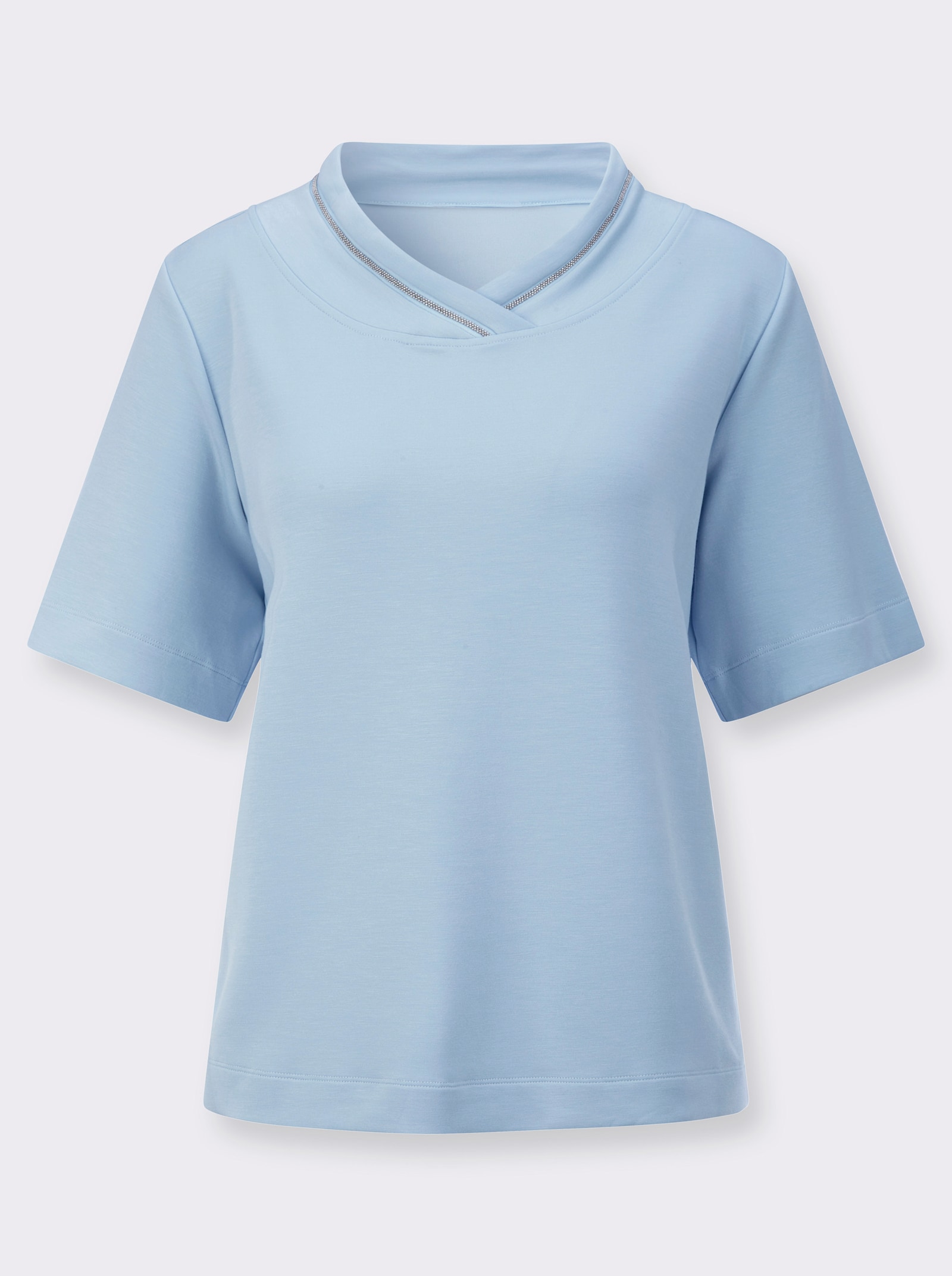 Sweatshirt mit Modal - hellblau