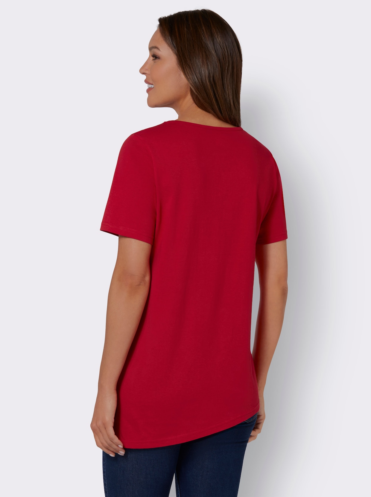 Dlhé tričko - červená