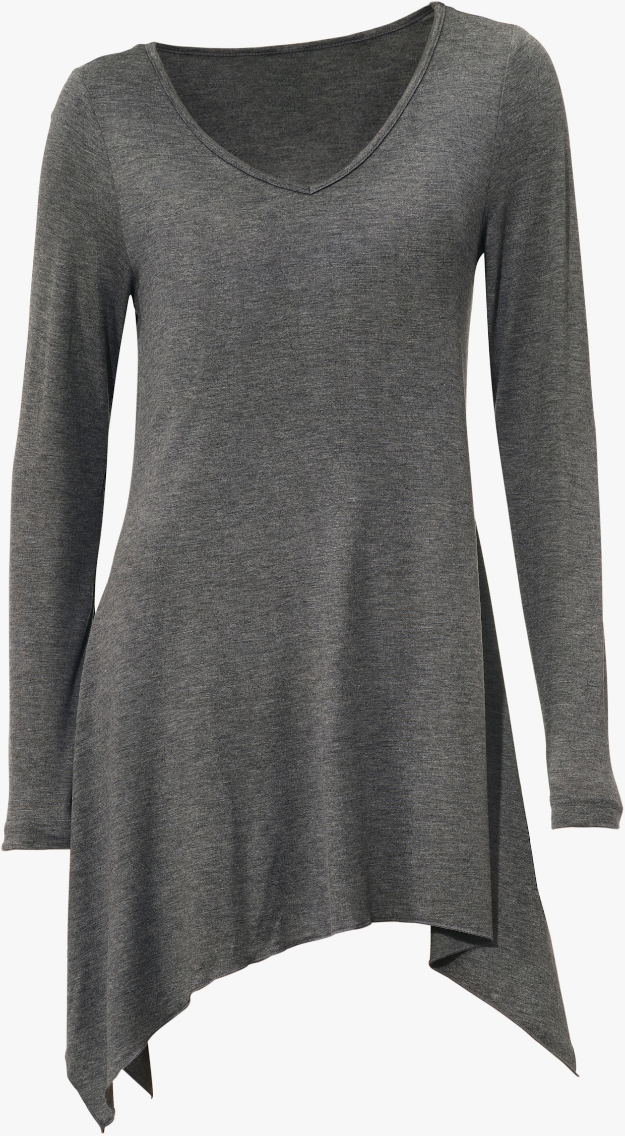 heine T-shirt long - gris-chiné