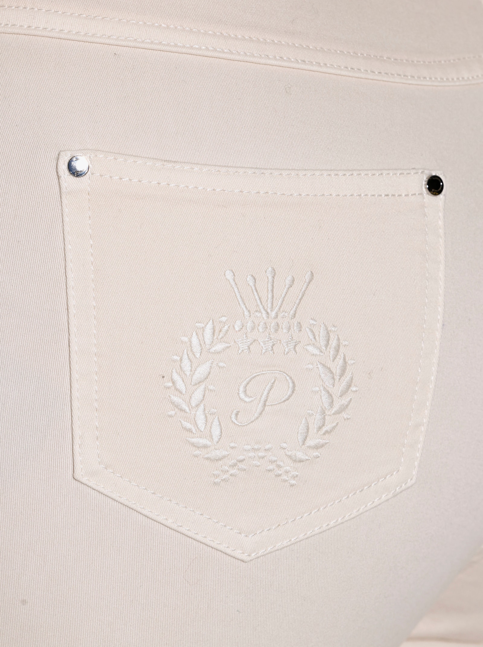 CREATION L PREMIUM 5-Pocket-Jeans mit Dehnbund - champagner