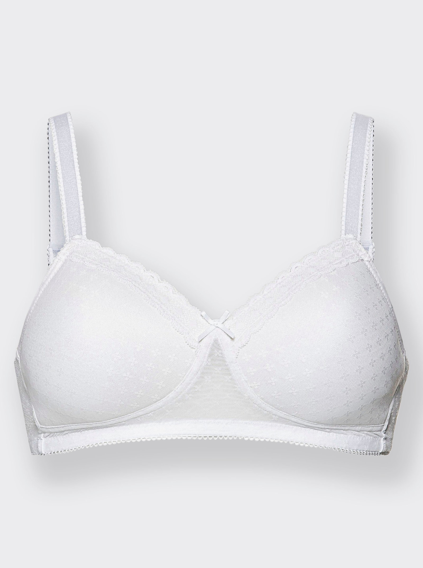 wäschepur Beha met cups zonder beugel met jacquardpatroon - wit