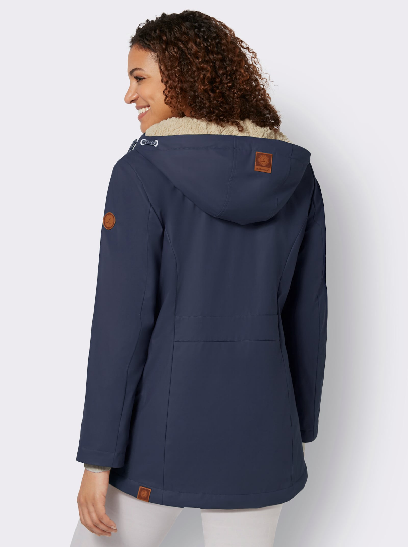 Jacke mit Teddy-Futter - marine