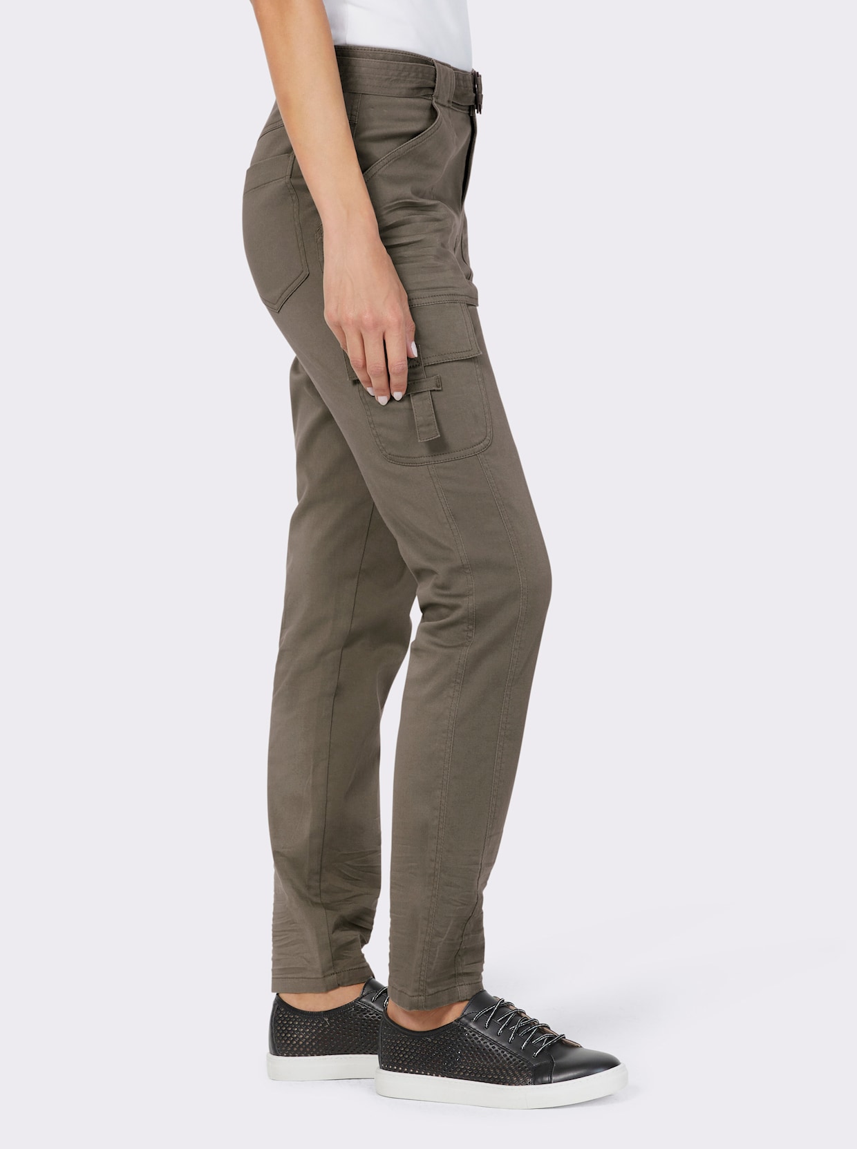 heine Pantalon cargo - taupe foncé