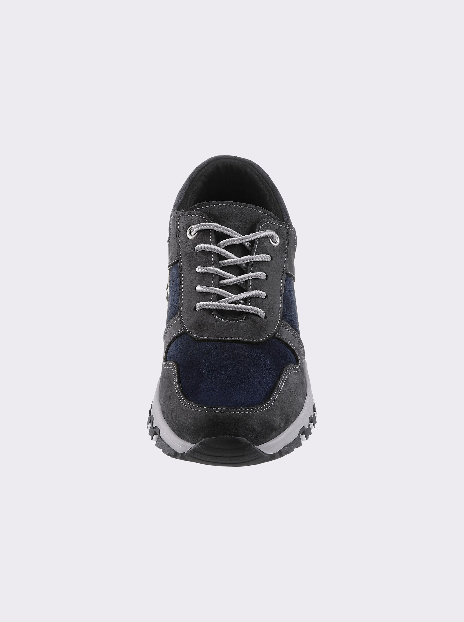 airsoft modern+ Schnürschuh mit Nubukleder - anthrazit-marine