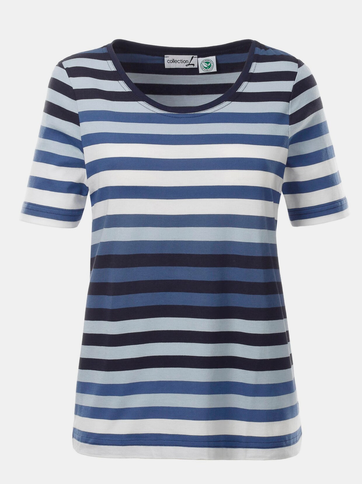 Shirt met korte mouwen - blauw/marine gestreept