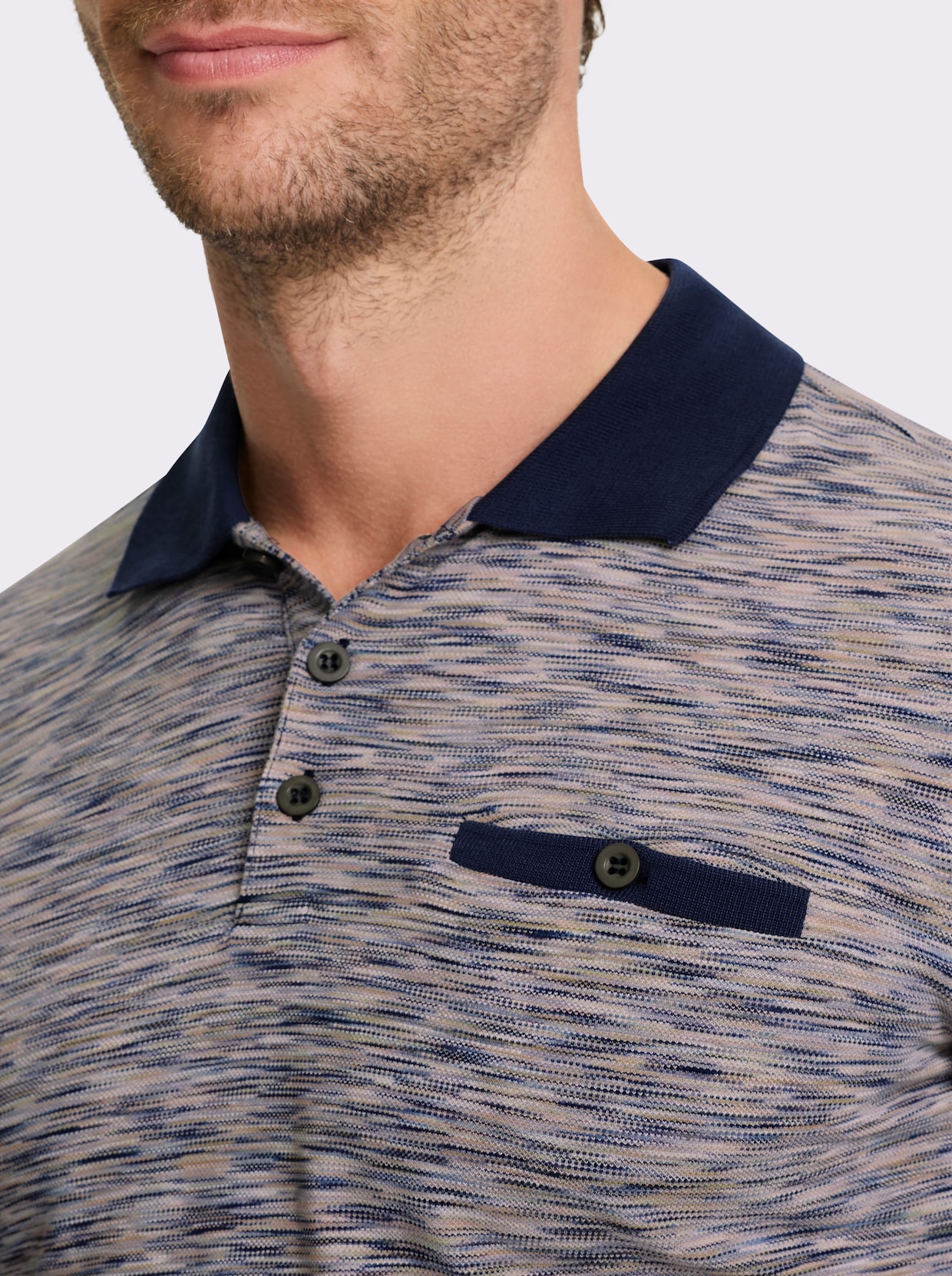 Marco Donati Kurzarmshirt - camel-gemustert