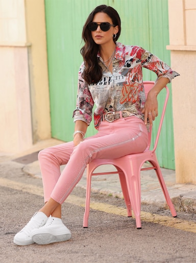 heine Druckbluse - ecru-bedruckt