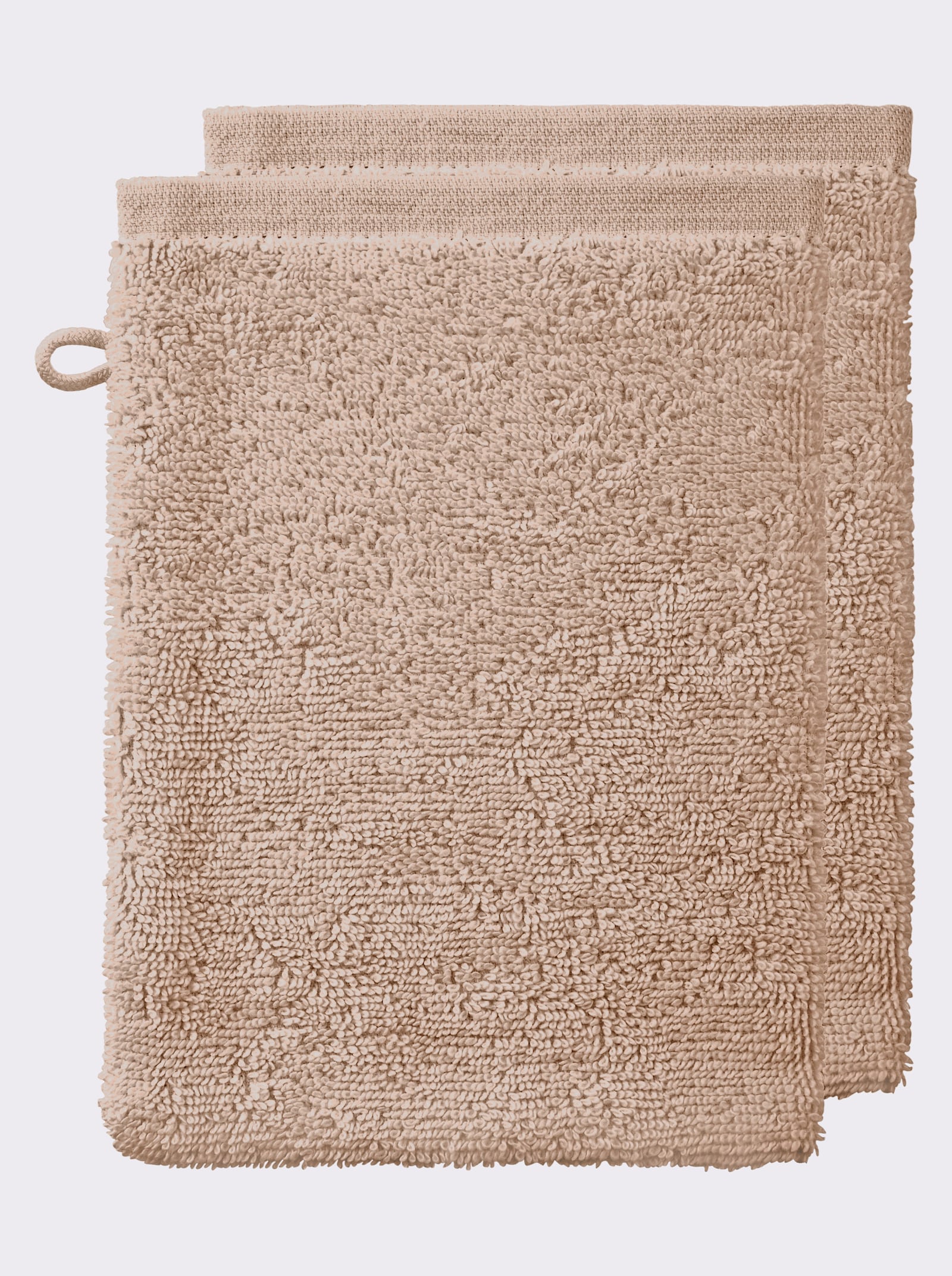 wäschepur Handtuch mit 2-farbiger Bordüre - beige