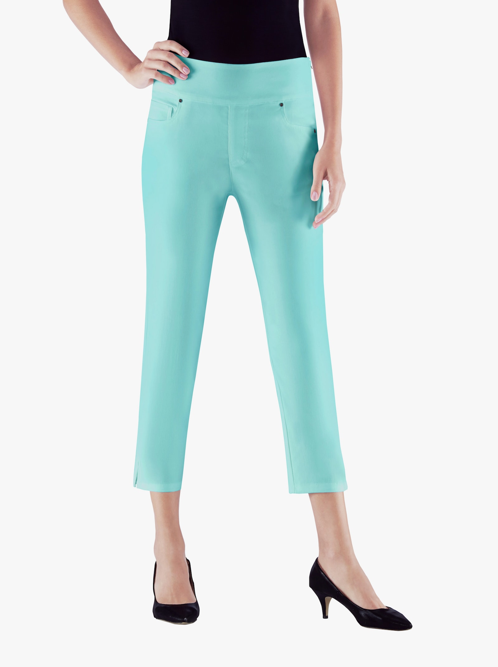 Stretch-Hose in Wadenlänge - aqua