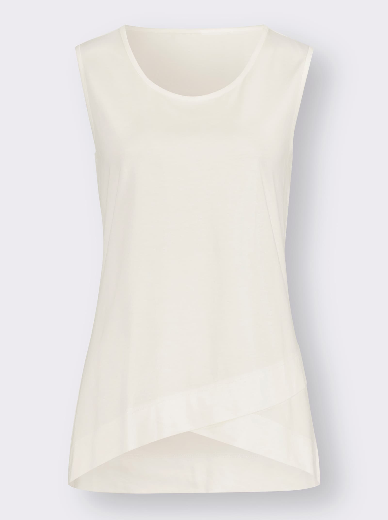 Shirttop mit hinten längerem Saum - ecru
