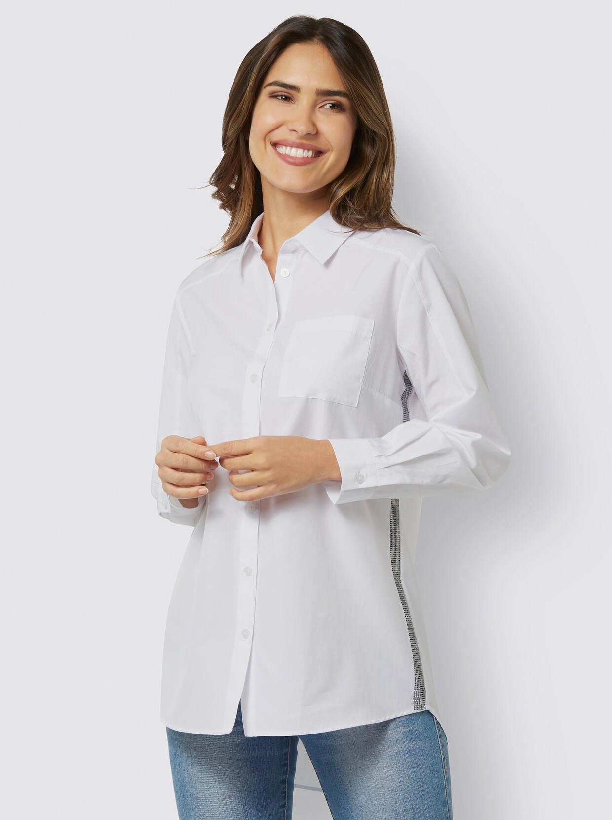 Longbluse - ecru