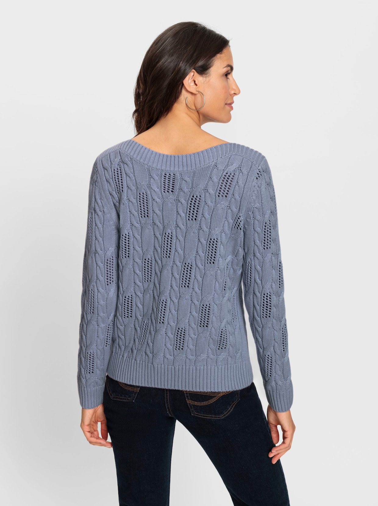 Pullover - taubenblau