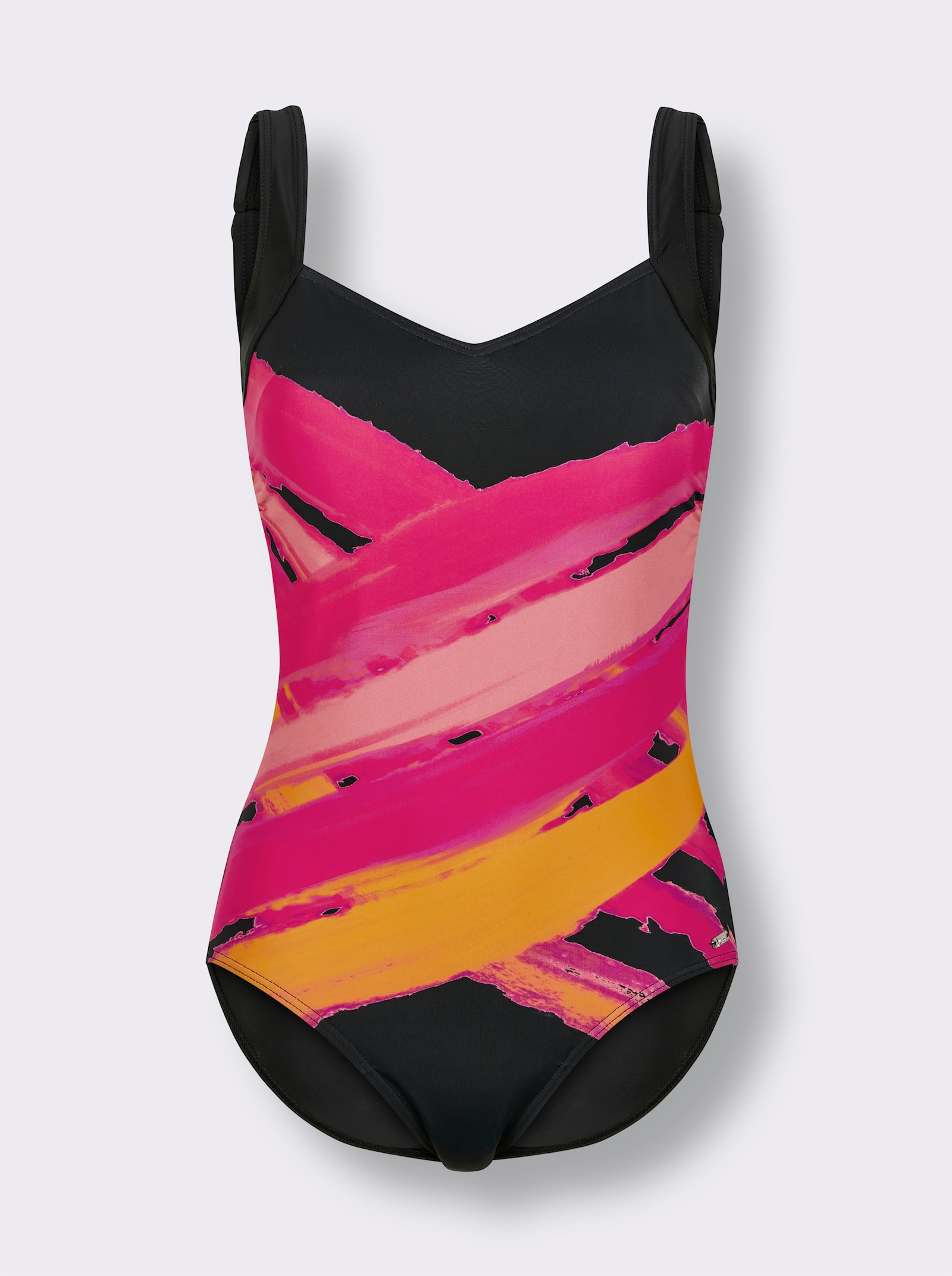 feel good Maillot de bain avec superbe motif - noir-orange