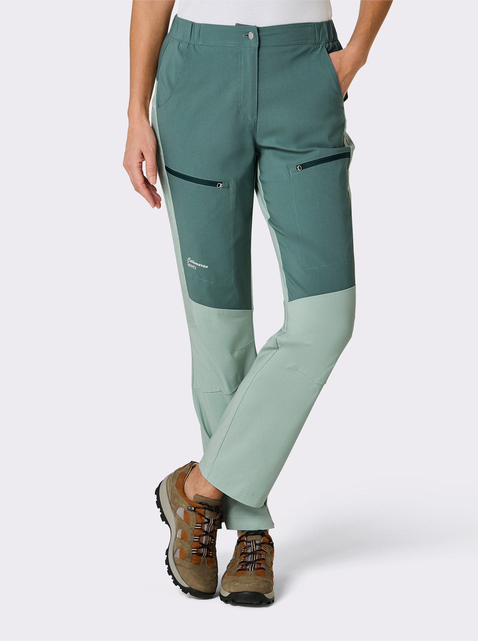 Catamaran Sports Outdoorhose mit Reißverschluss am Saum - jade
