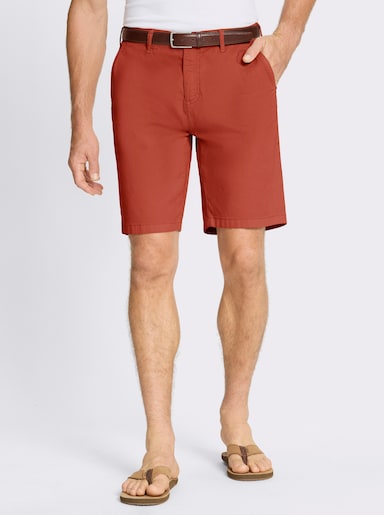 Marco Donati Bermudas aus Twill-Qualität - rostrot