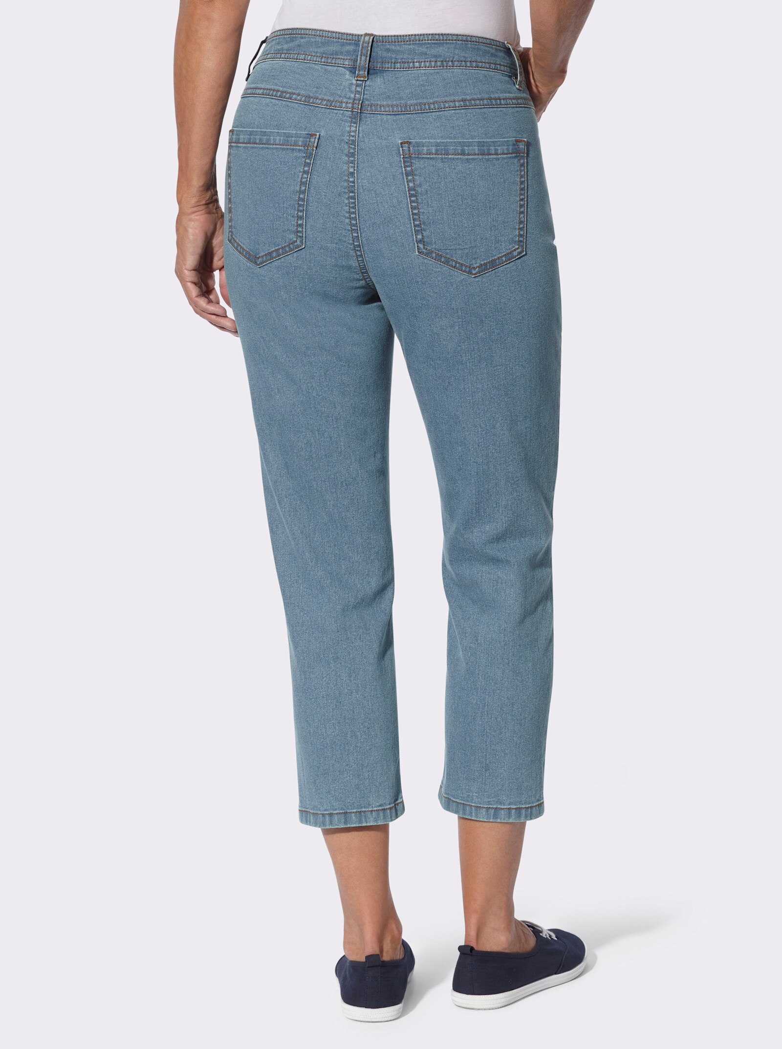 7/8-Jeans in 5-Pocket-Form - blue-bleached