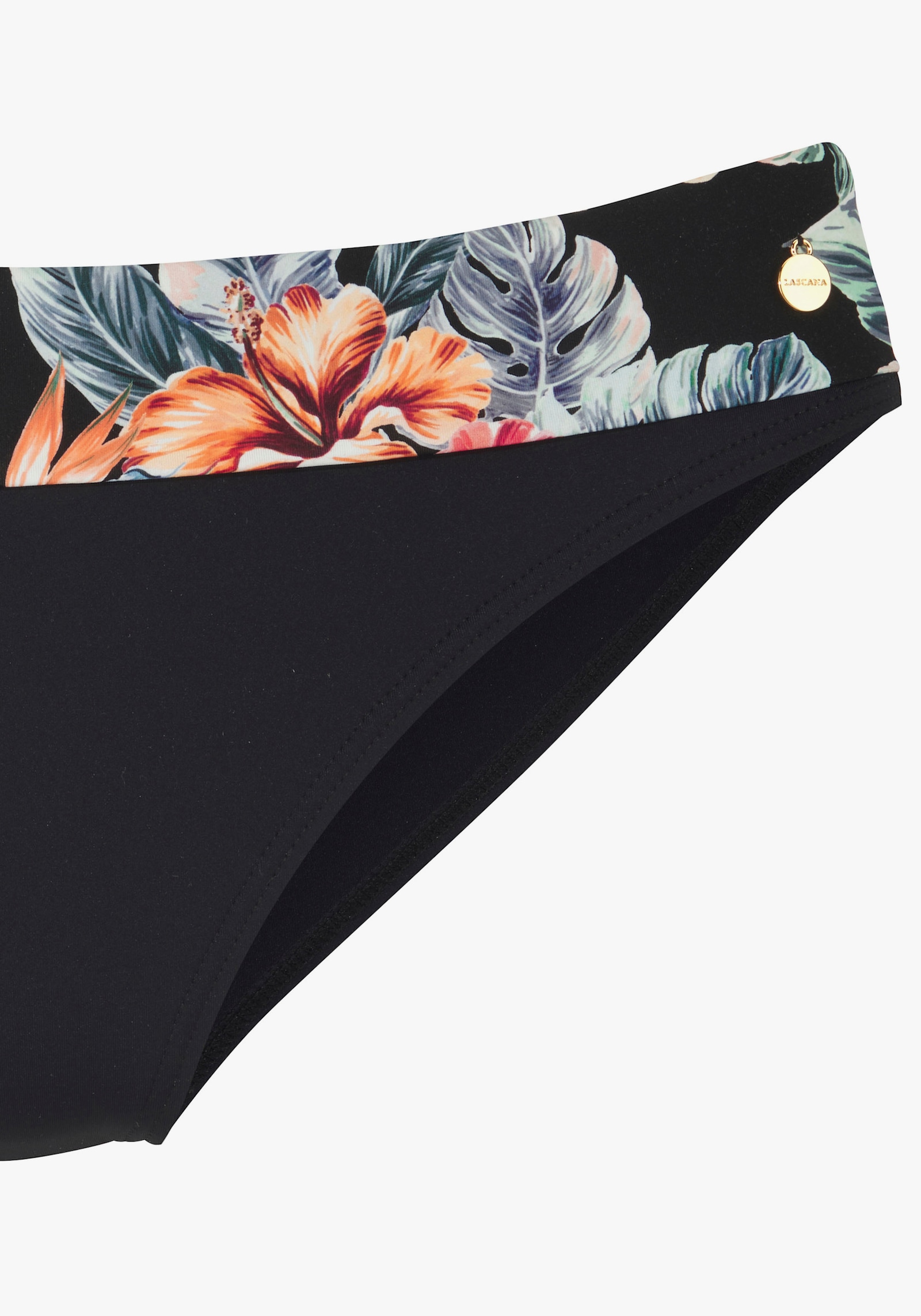 LASCANA Bikini-Hose - schwarz bedruckt