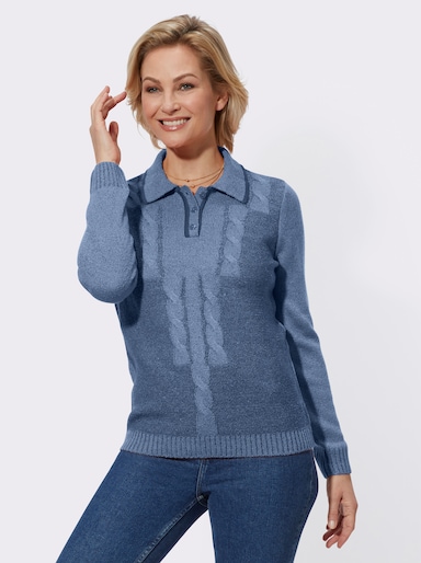 Pullover - bleu-meliert