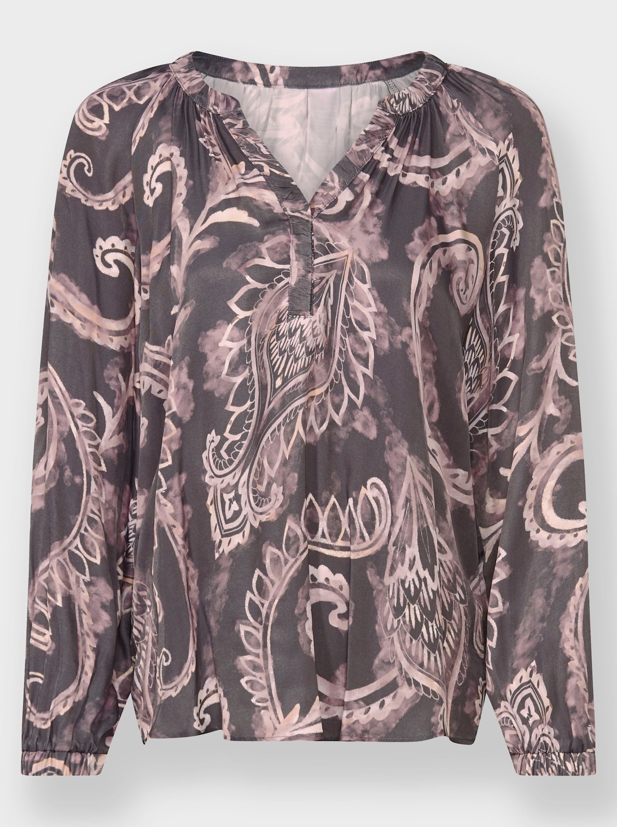 heine Blouse met print - antraciet/mauve bedrukt