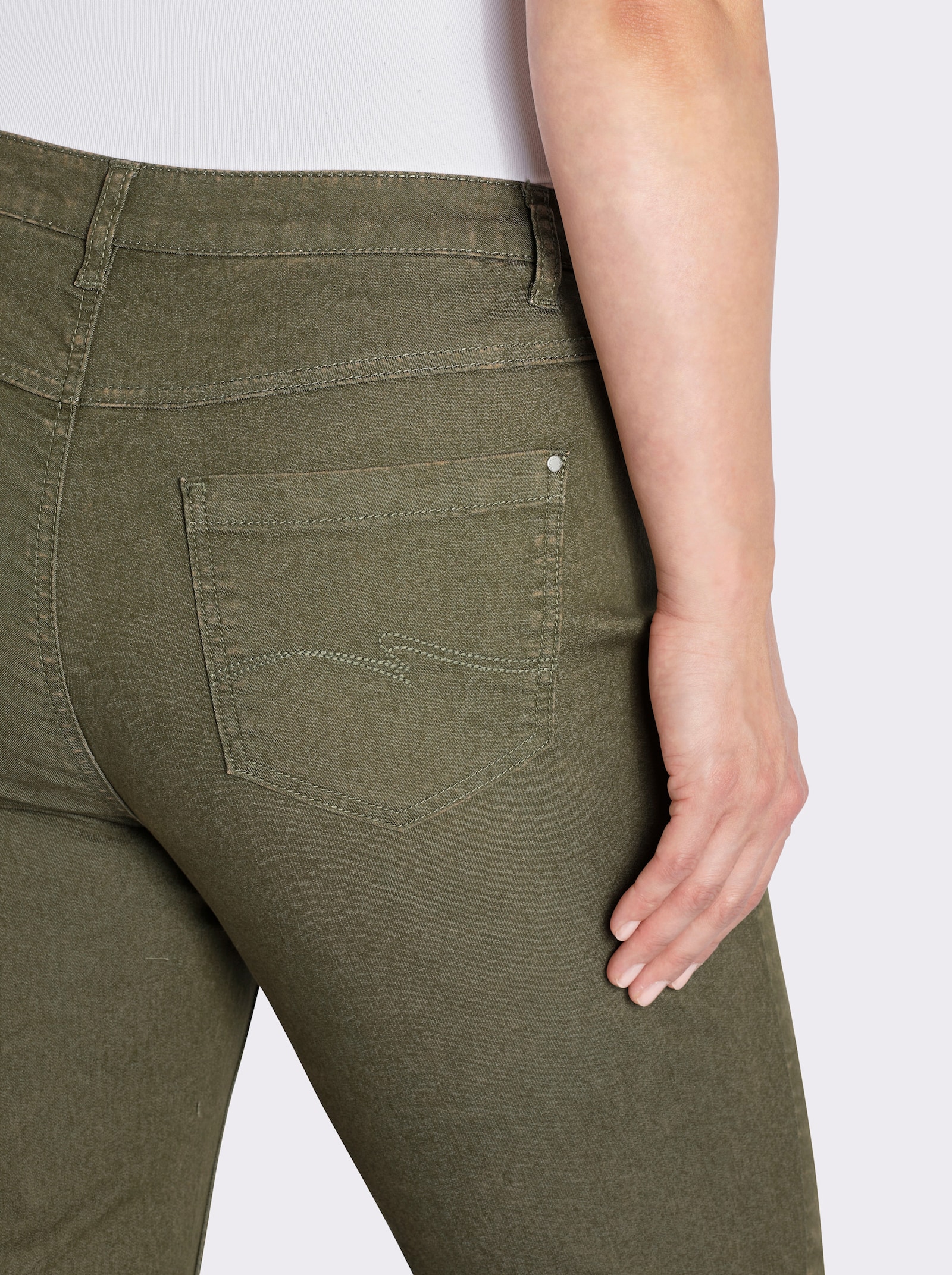 7/8-Jeans in 5-Pocket-Form - khaki