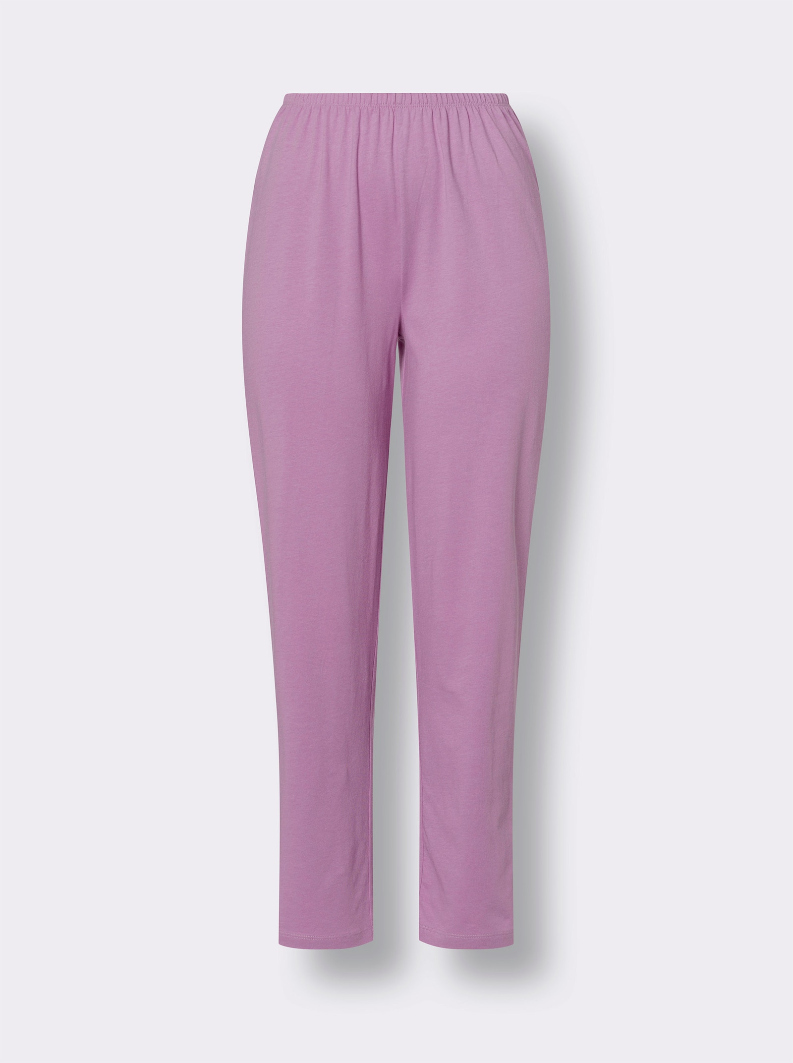 Schlafanzug mit dekorativer Tropfen-Aussparung vorne - weiß-orchidee-bedruckt