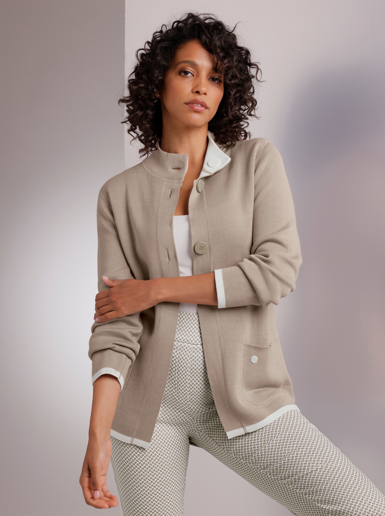 CREATION L PREMIUM Wendejacke - sesam-weiß