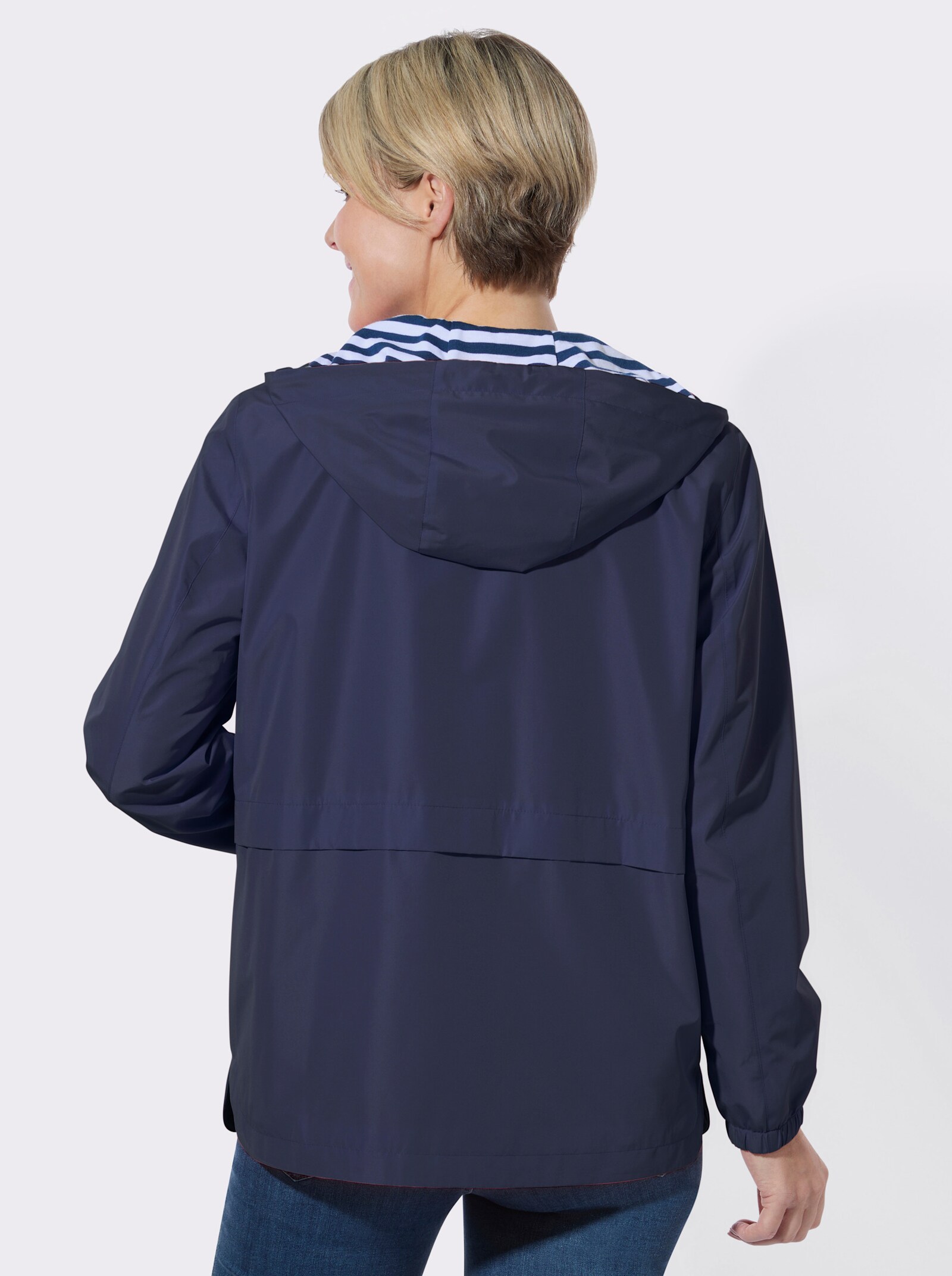 Übergangsjacke mit Kapuze - marine