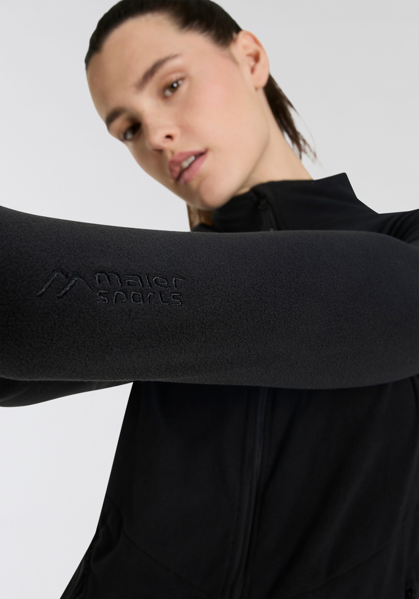 Maier Sports Fleecejacke - schwarz