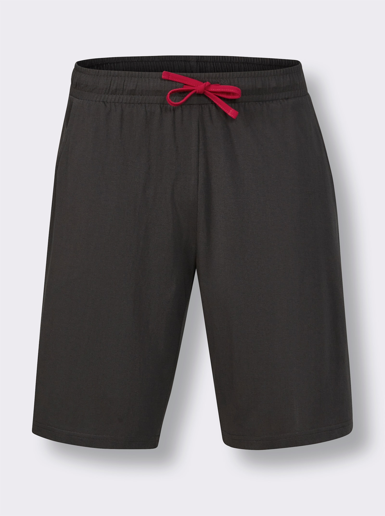 wäschepur men Shorty - rot-graphit-bedruckt