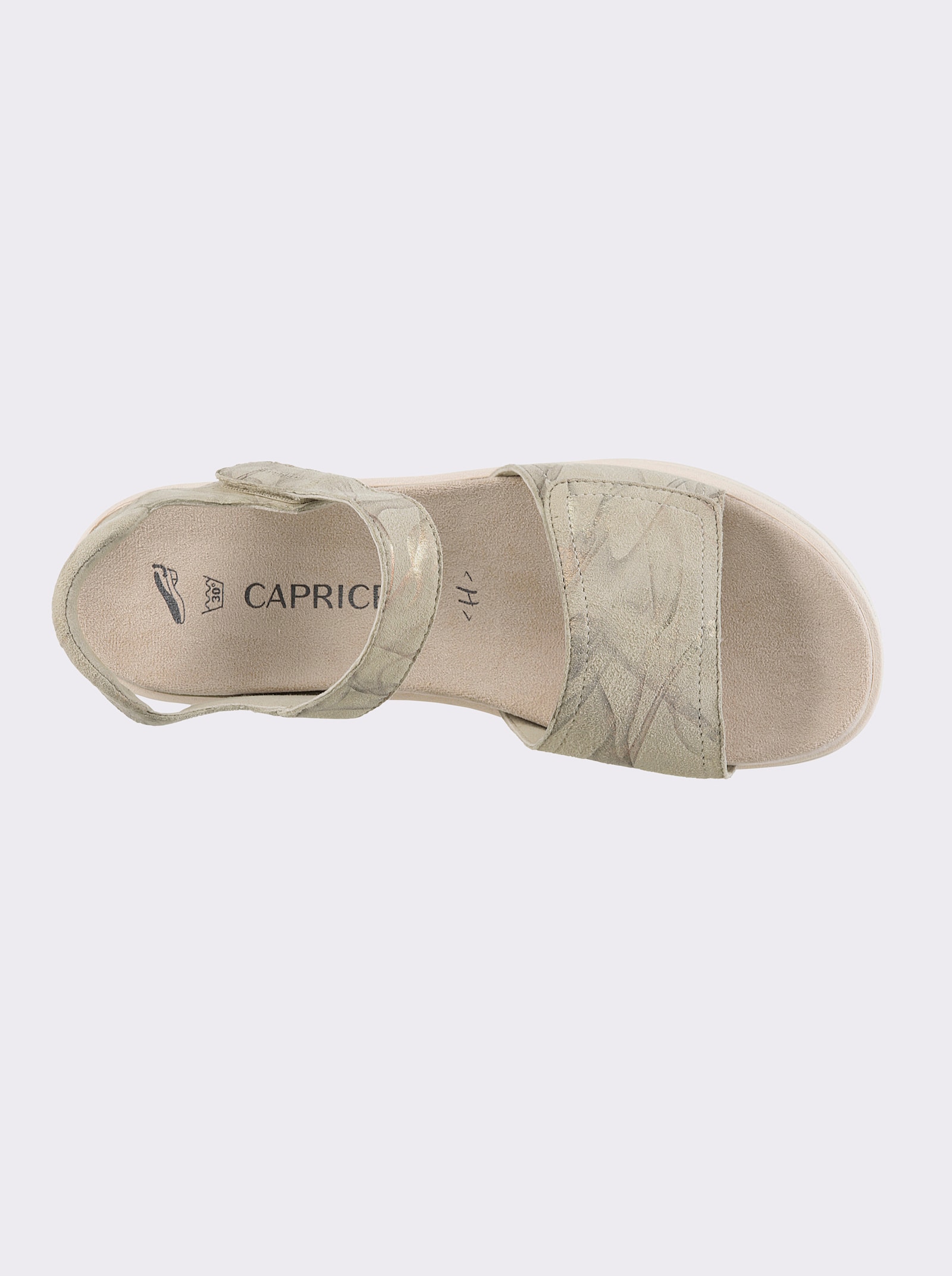 Caprice Sandalette mit waschbarer Innensohle - beige-gemustert