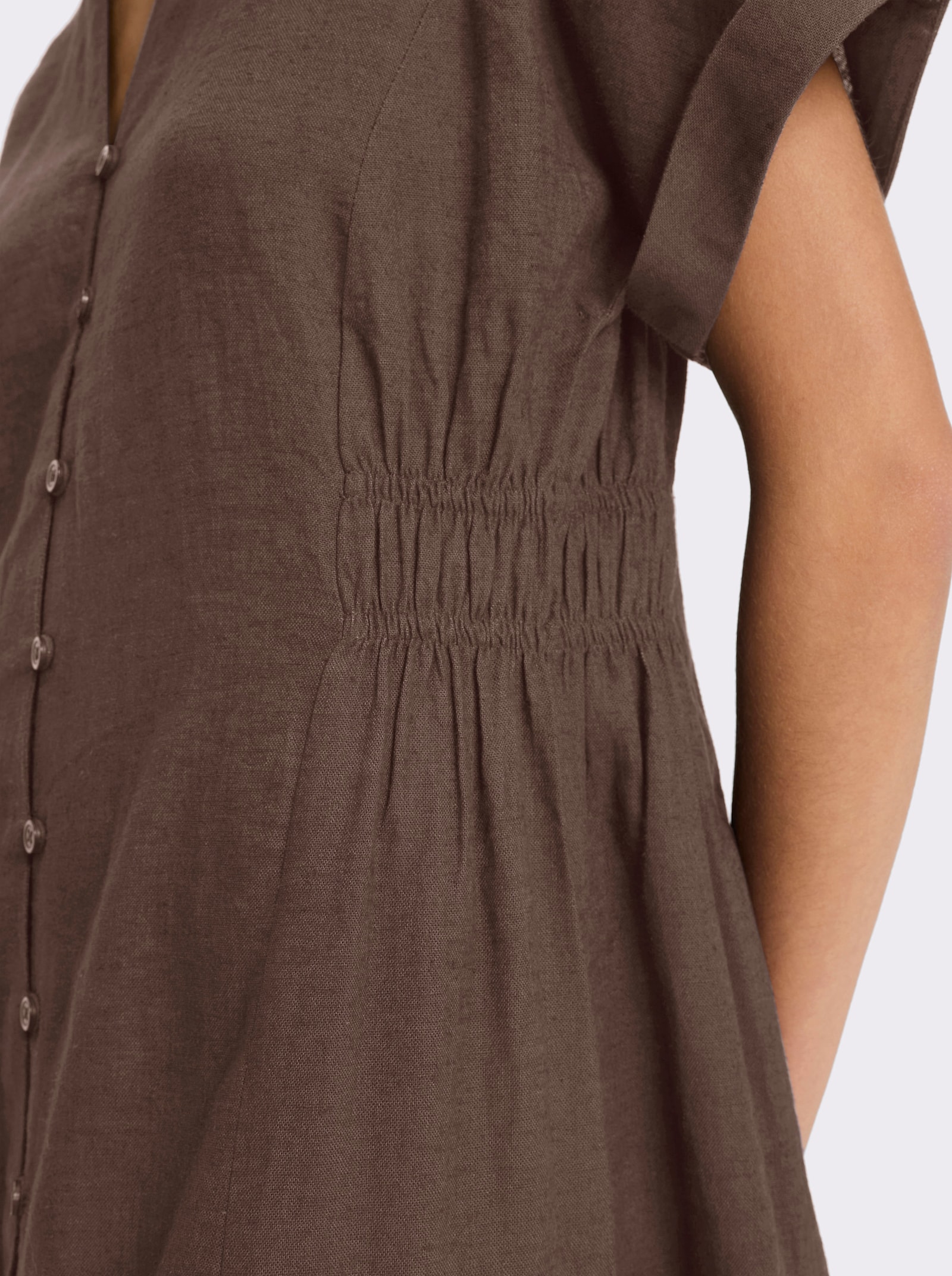 heine Sommerkleid mit Gehschlitz - schoko