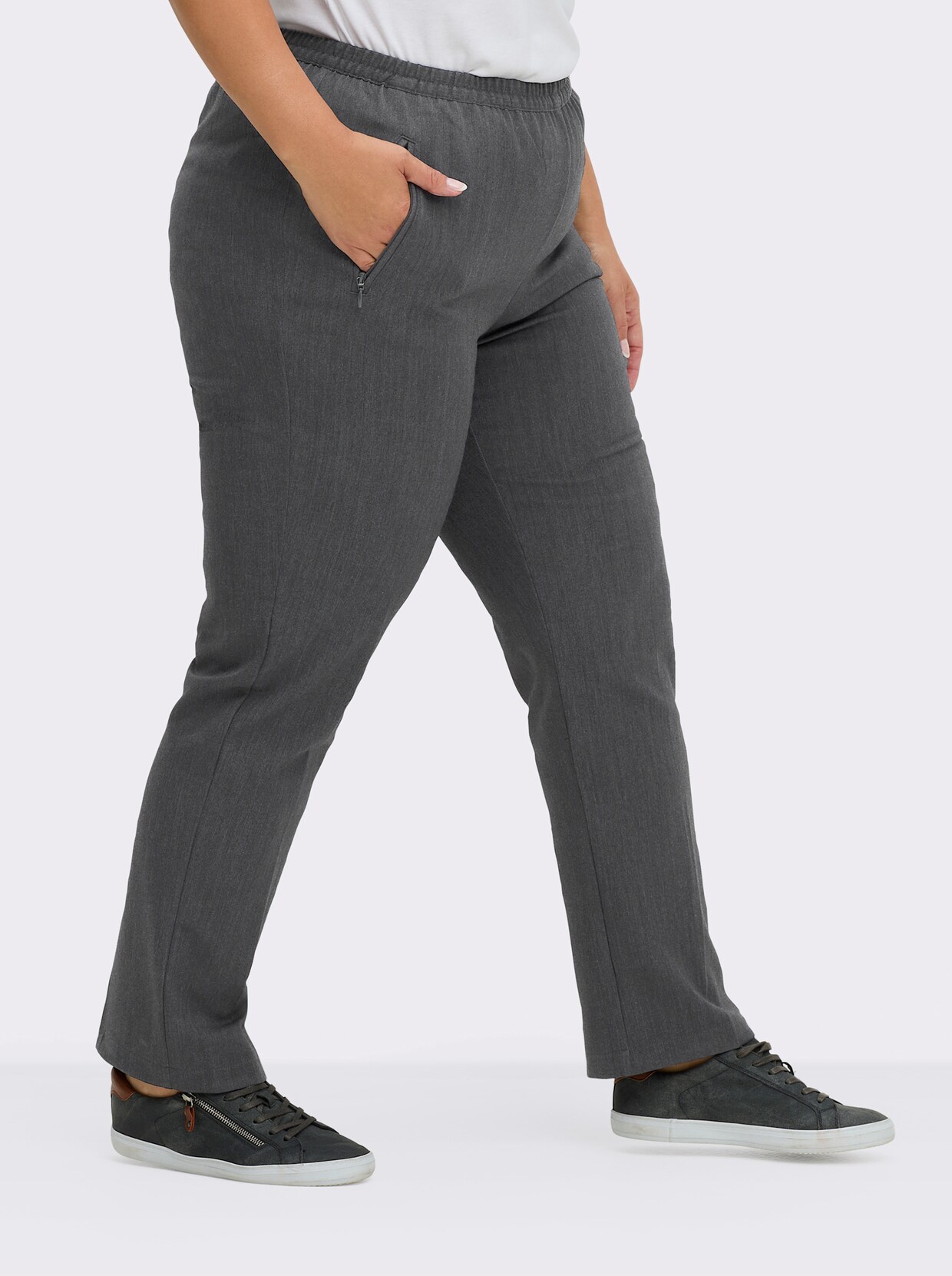 Schlupfhose in wärmender Qualität - grau