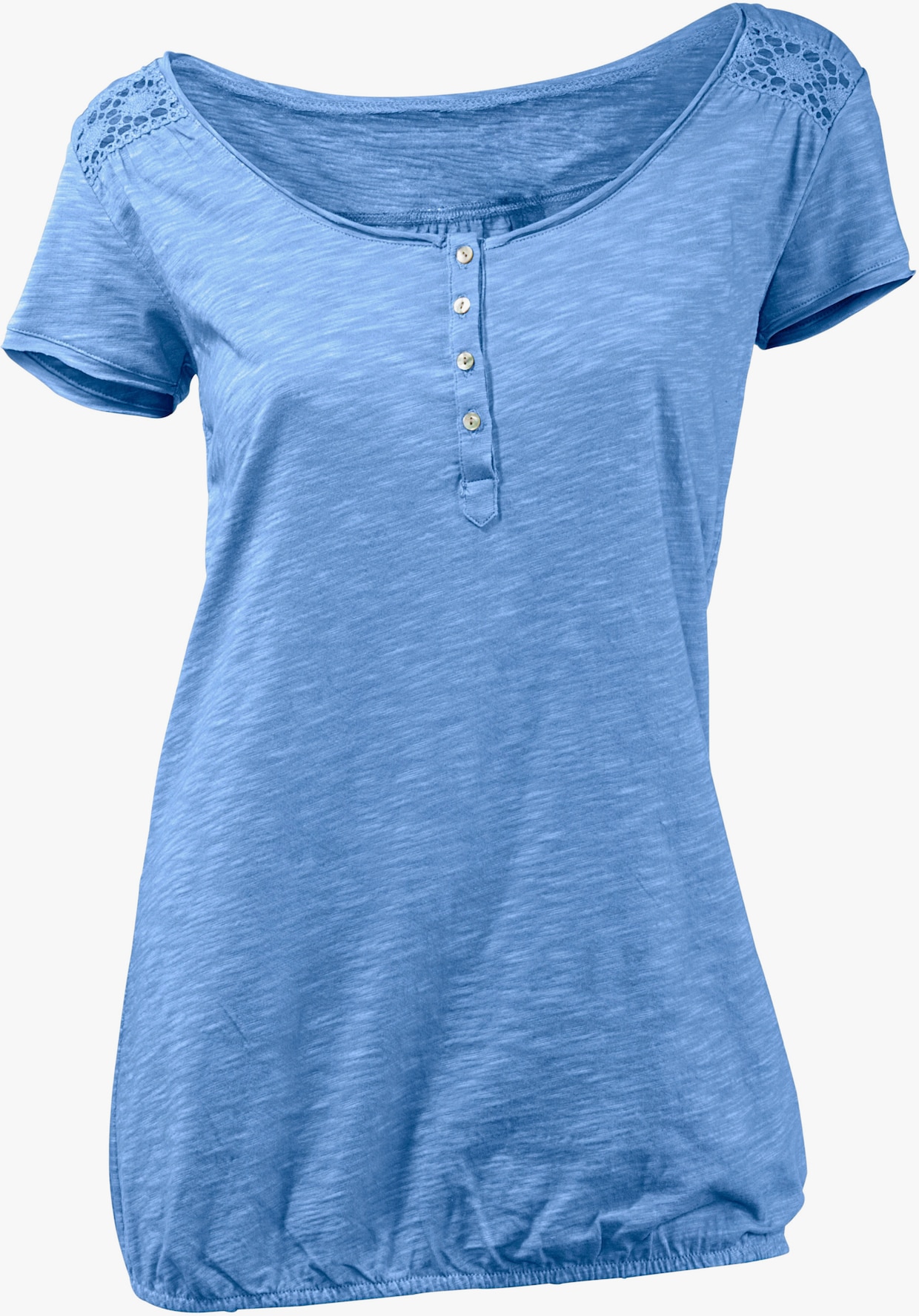 heine T-shirt à col rond - bleuet