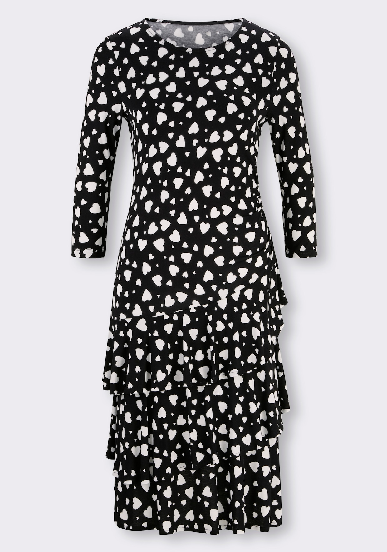 heine Jersey jurk - zwart/wit geprint
